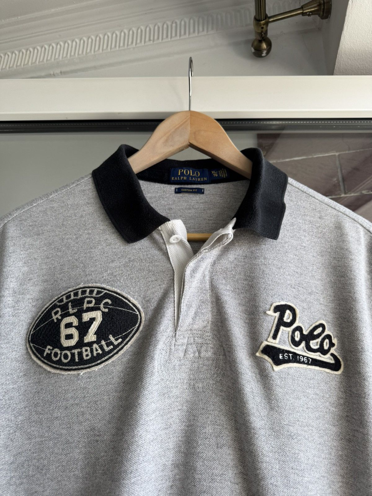 Polo Ralph Lauren Polo Ralph Laurent Cotton Regby RLPC 67 Football Tee Size US XL / EU 56 / 4 - 6 Thumbnail