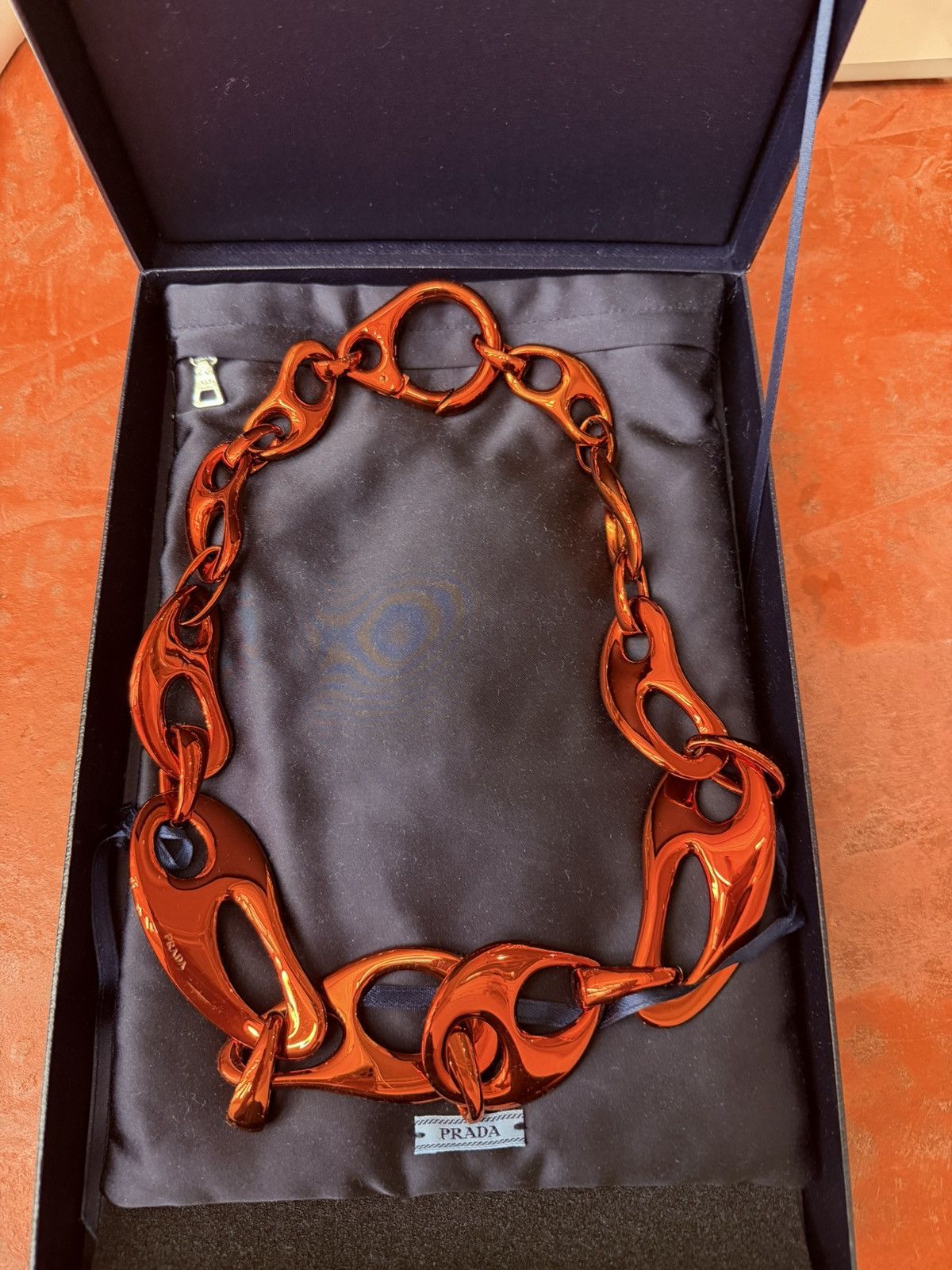 Prada Resort 19 Twisted Chain Necklace Size ONE SIZE - 1 Thumbnail
