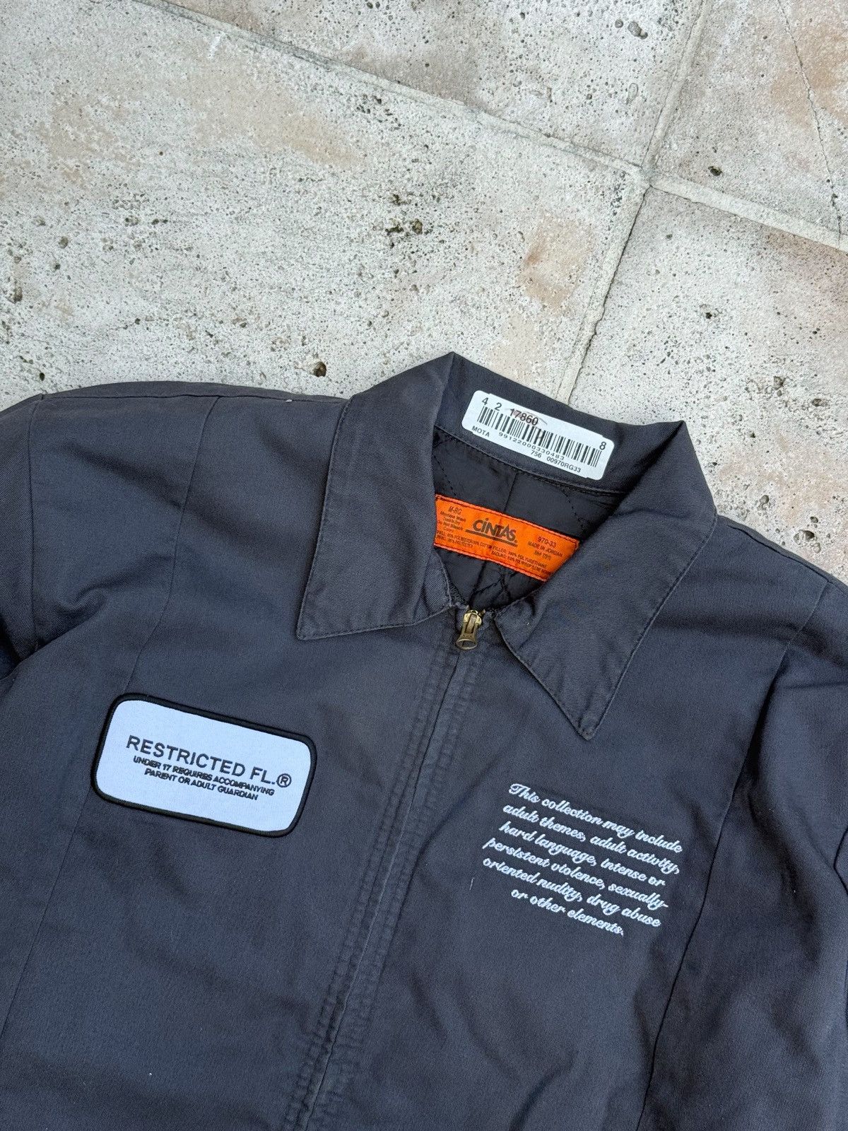 Restricted Vintage 90s Restricted FL Work Jacket American Psycho Horror Size US L / EU 52-54 / 3 - 3 Thumbnail