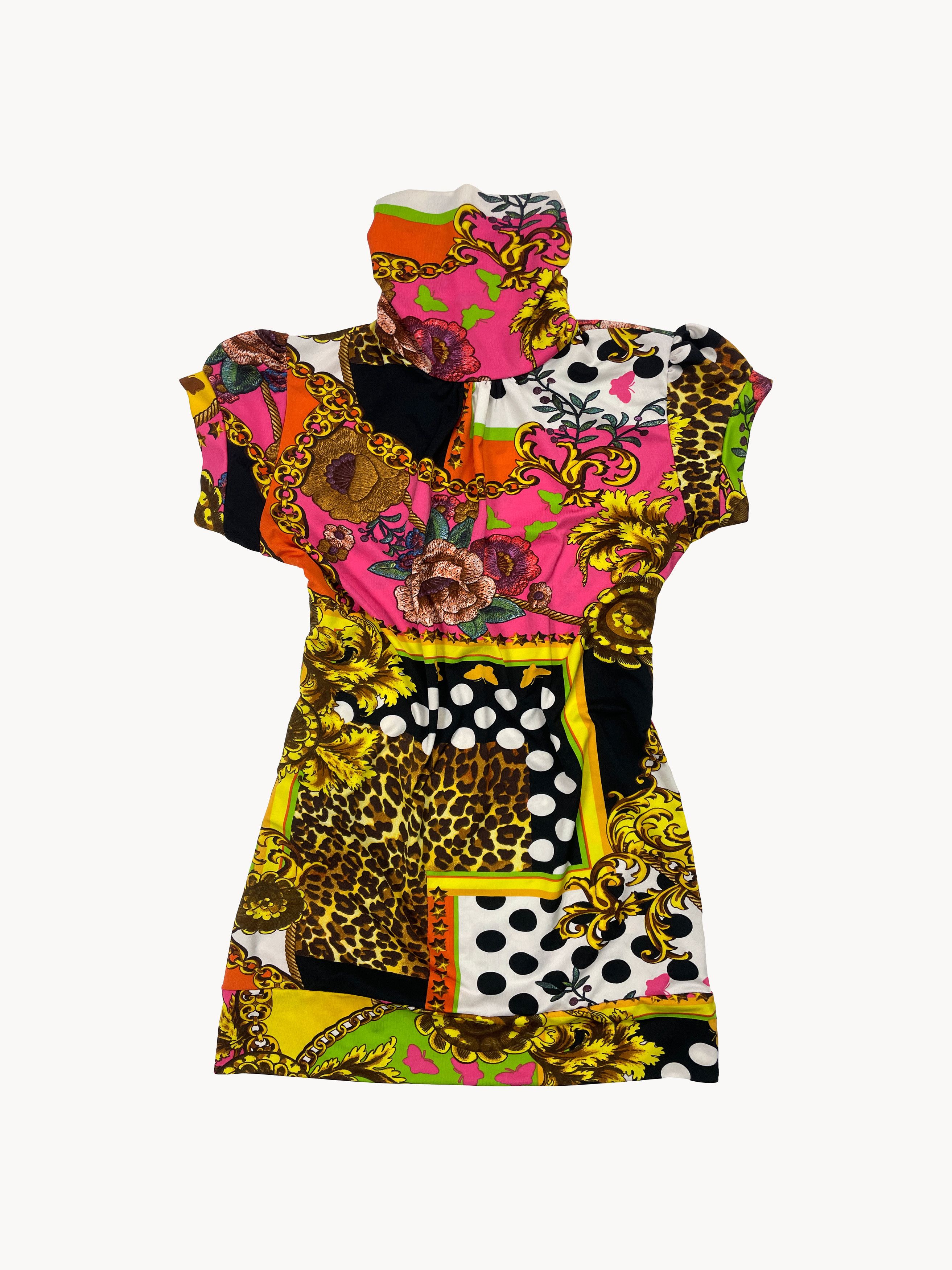 Versace Archival Versace Tribute Collection Collage Mini Dress IT 38 Size XS / US 0-2 / IT 36-38 - 2 Thumbnail