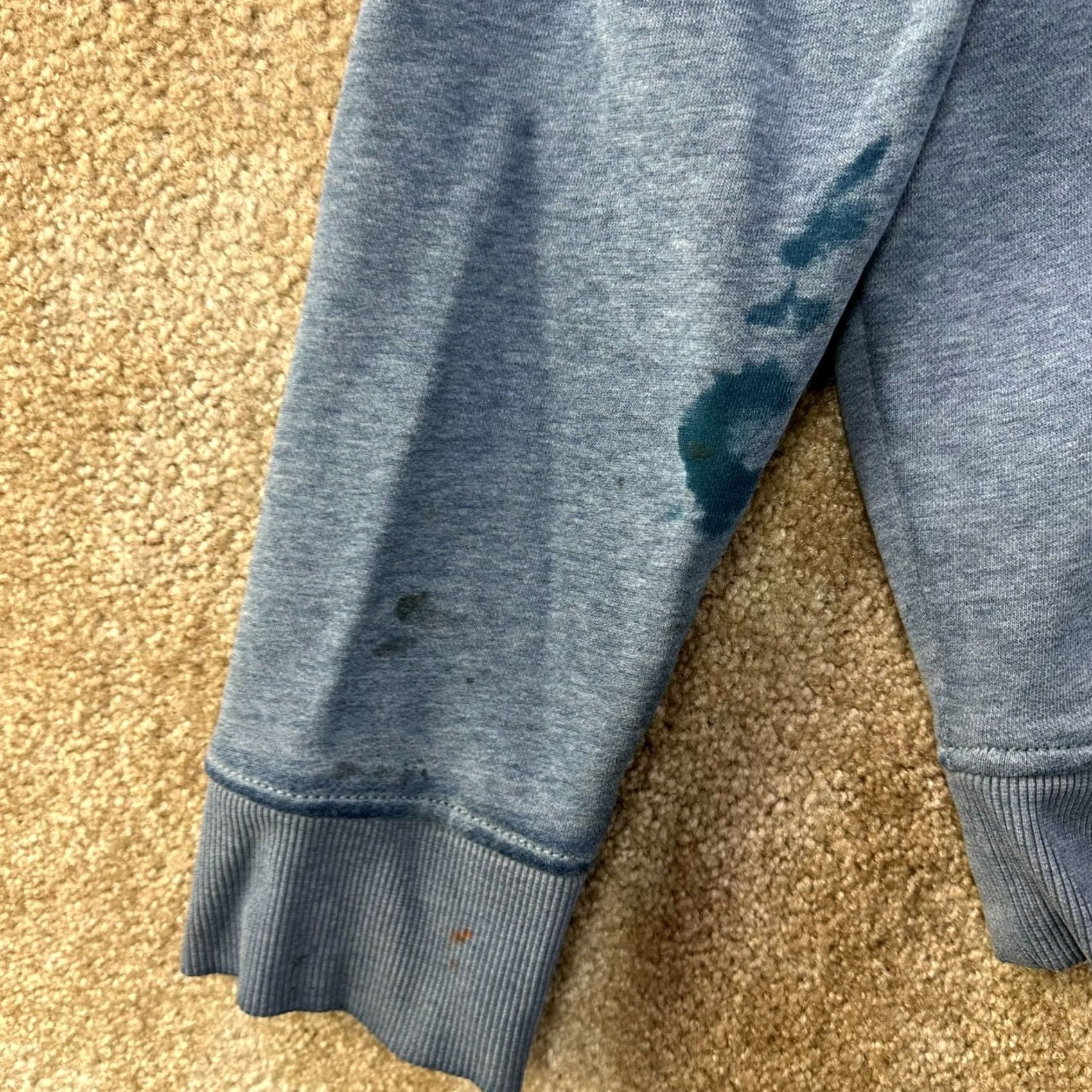 Carhartt VINTAGE Carhartt Hoodie Womens 2XL Hooded Sweatshirt Blue Workwear distressed Size XXL / US 16-18 / IT 52-54 - 5 Thumbnail