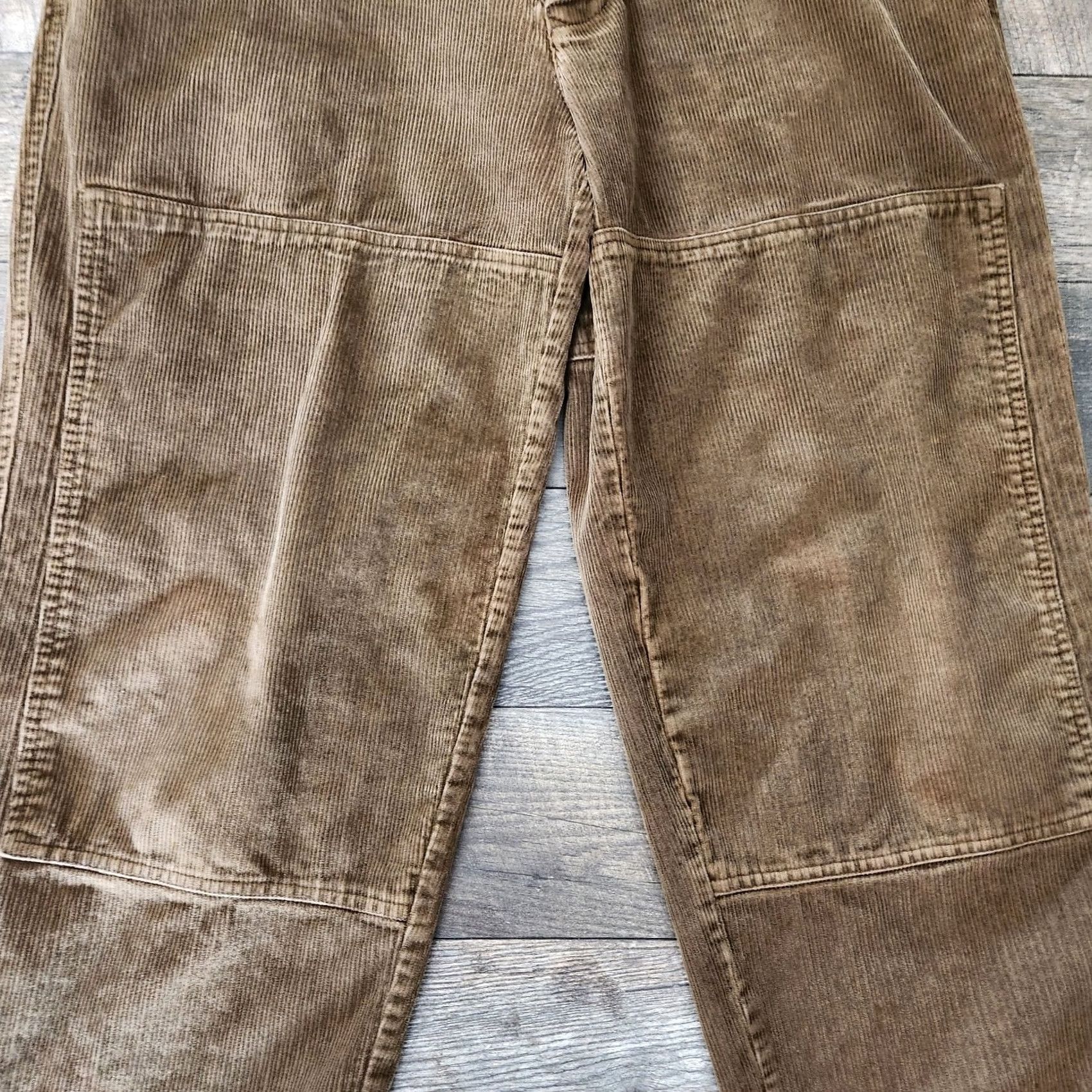Abercrombie & Fitch VINTAGE Abercrombie & Fitch Corduroy Pants Mens 32x30 Olive Wide Leg Carpenter Pocket Slash 90s Y2K Slim/Relaxed Regular Wool? Size US 32 / EU 48 - 5 Thumbnail