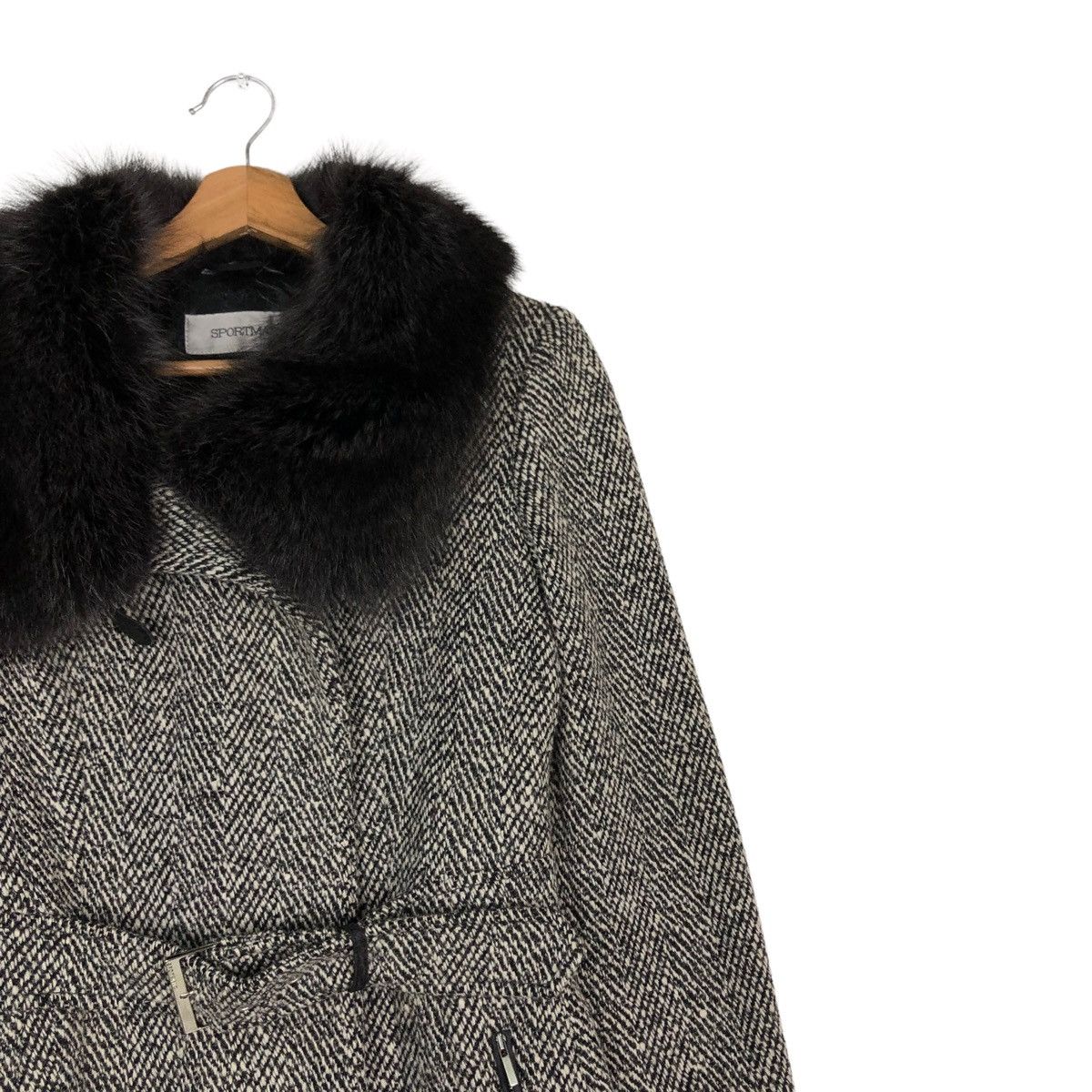 Vintage 🔥VINTAGE LONG JACKET WOOL SPORTMAX ITALY MINK FUR COLLAR Size M / US 6-8 / IT 42-44 - 7 Thumbnail