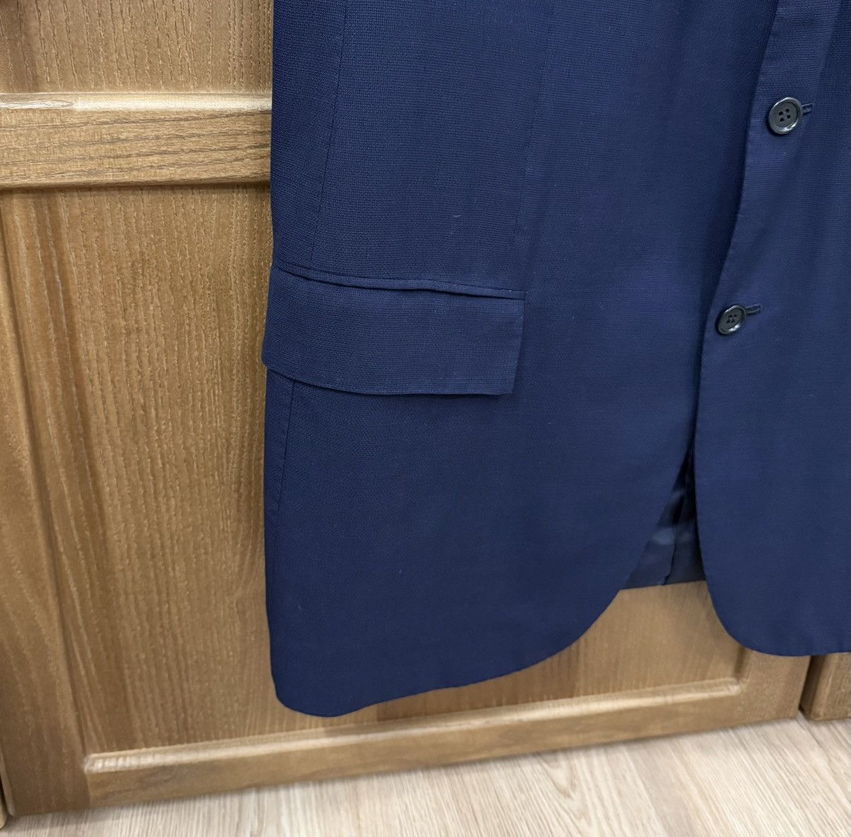 Kiton Kiton Napoli Navy Blue Wool Blazer Three Button Jacket Size 42R - 4 Thumbnail
