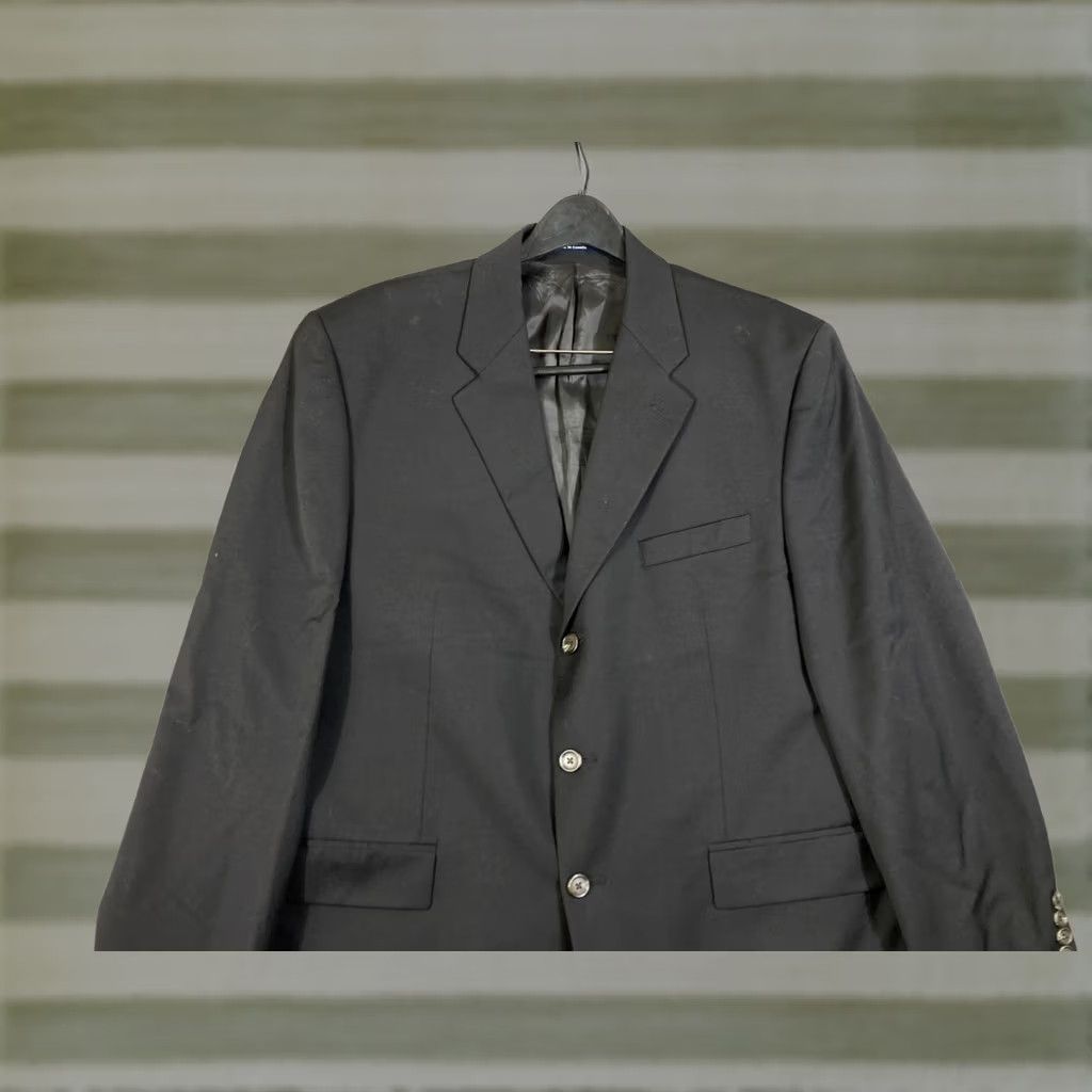 Ralph Lauren VINTAGE Ralph Lauren Wool Blazer Mens 44R Black Lined Notch Lapel 3-Button Size 44R - 1 Thumbnail
