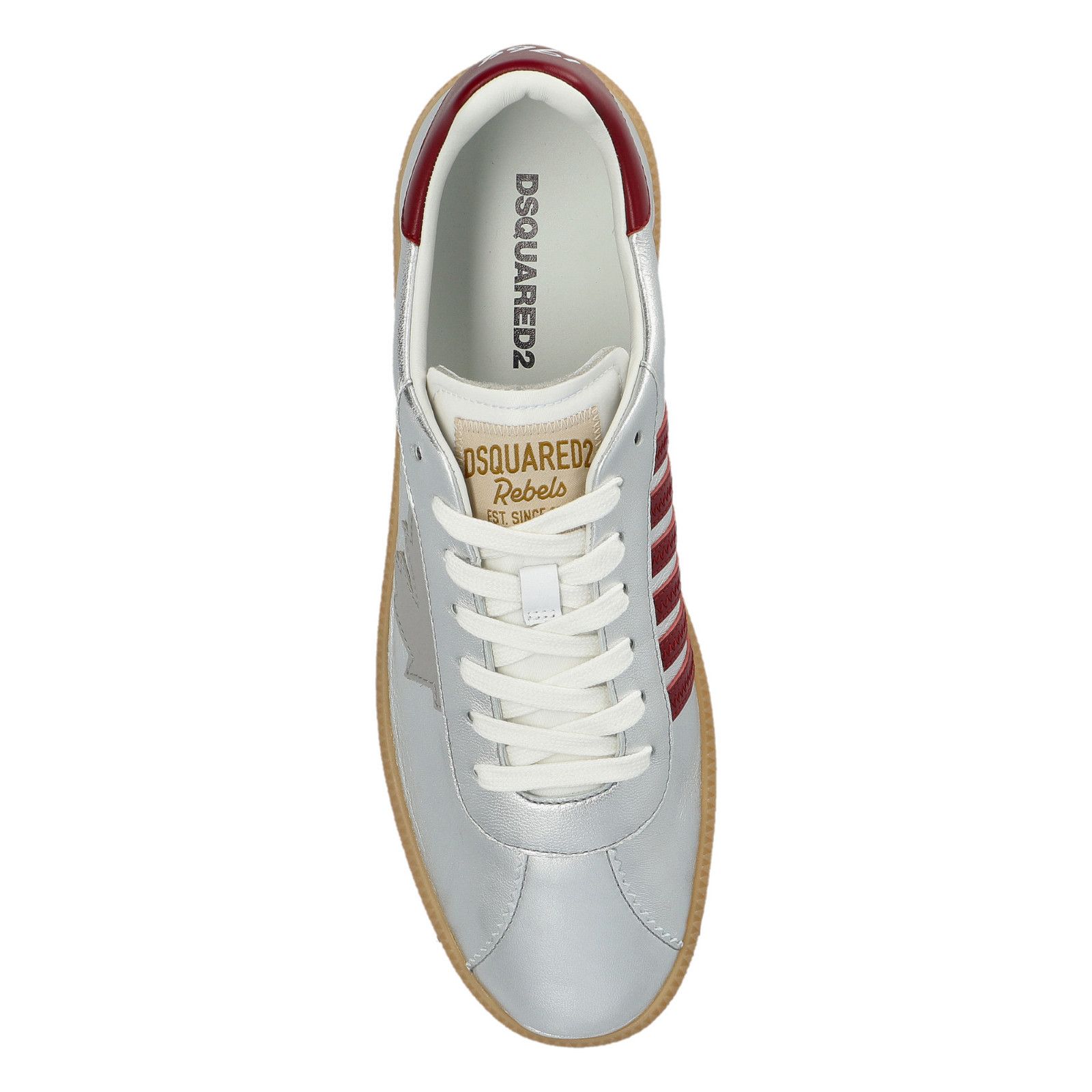Dsquared2 DSQUARED2 Rebel Silver Sneakers New & Authentic (Men's size: Size US 12 / EU 45 - 5 Thumbnail