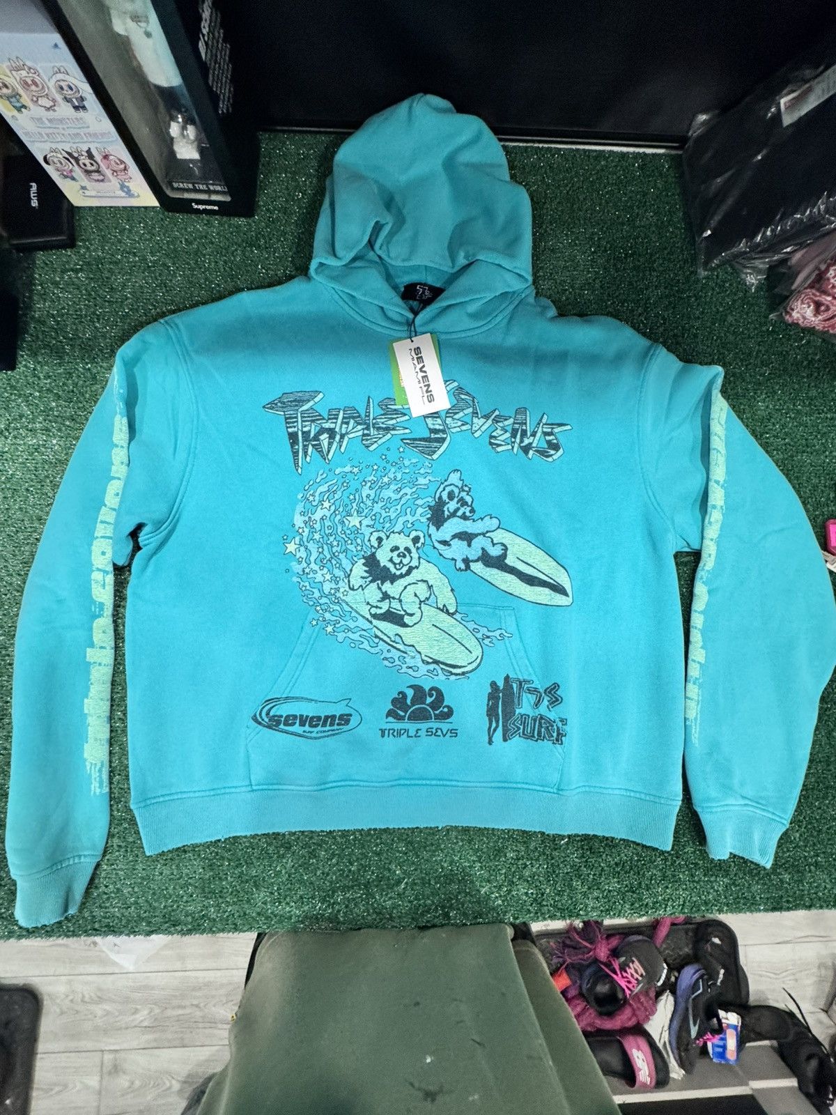 TRIPLE SEVENS Triple sevens Teal Hoodie Size US L / EU 52-54 / 3 - 1 Thumbnail