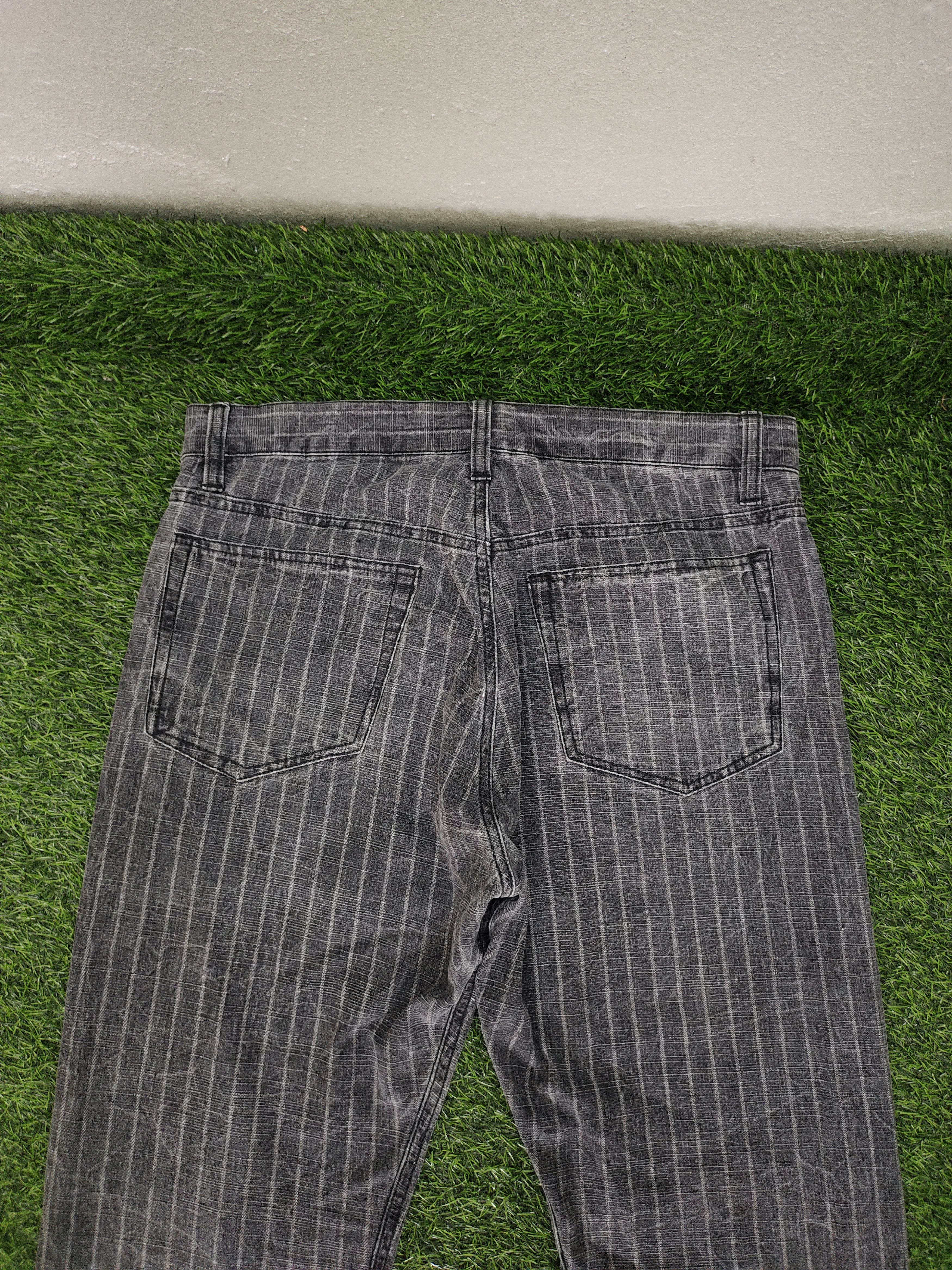 If Six Was Nine Vintage Root Three Japan Black Faded Striped Denim Pants Size US 32 / EU 48 - 10 Thumbnail