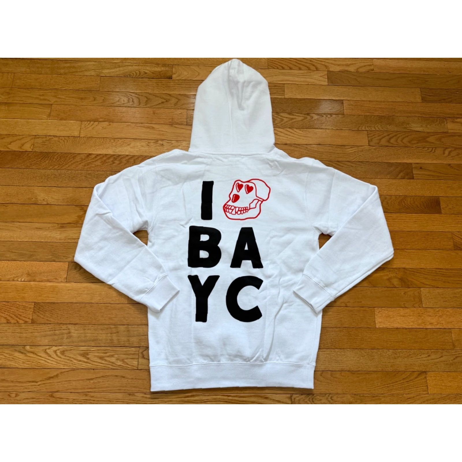 Vintage Bored Ape Yacht Club BAYC Sweatshirt Hoodie Mens Sz S Graphic Pocket White Black Size US XL / EU 56 / 4 - 3 Thumbnail