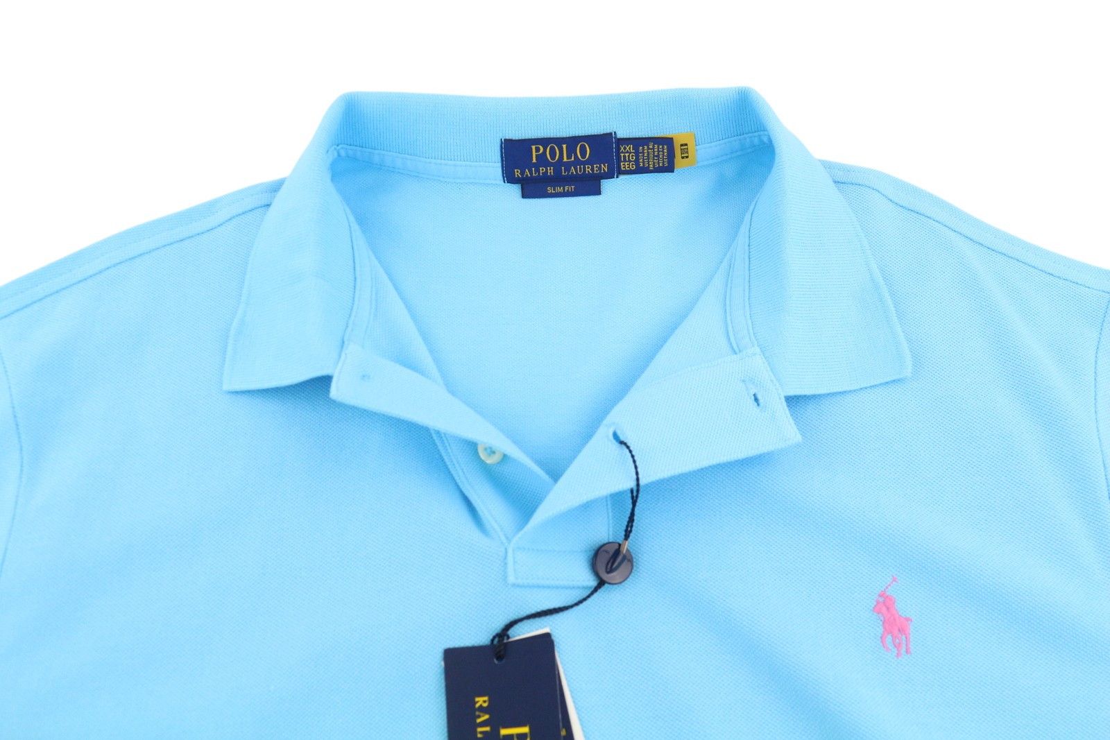 Polo Ralph Lauren SLIM FIT 2XL Blue Short Sleeve Polo Neck T-Shirt 84532 Size US XXL / EU 58 / 5 - 4 Thumbnail