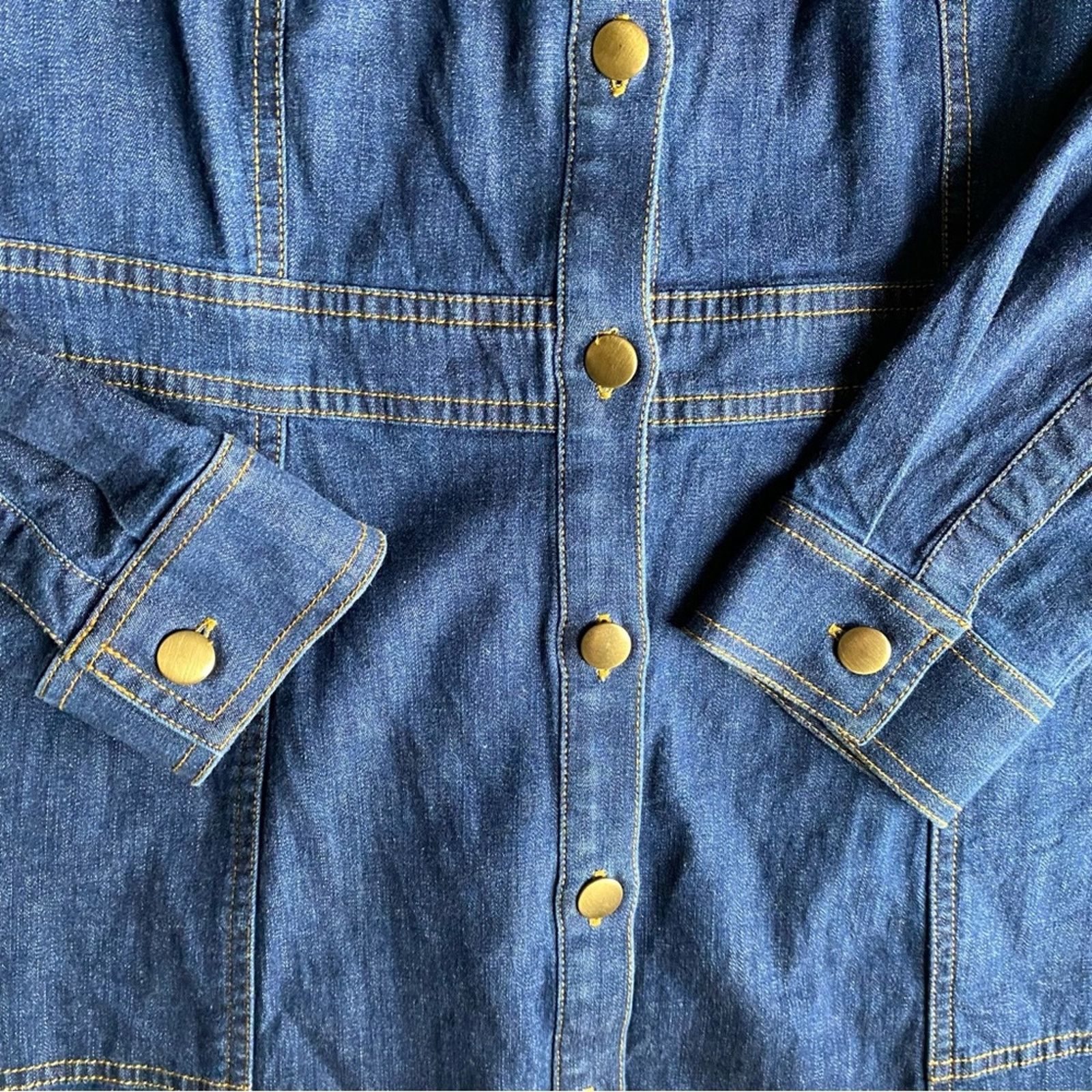 UNTUCKit UNTUCKit • Annie Cotton Lycra Women’s Denim Shirt Dress 8 Size M / US 6-8 / IT 42-44 - 8 Thumbnail