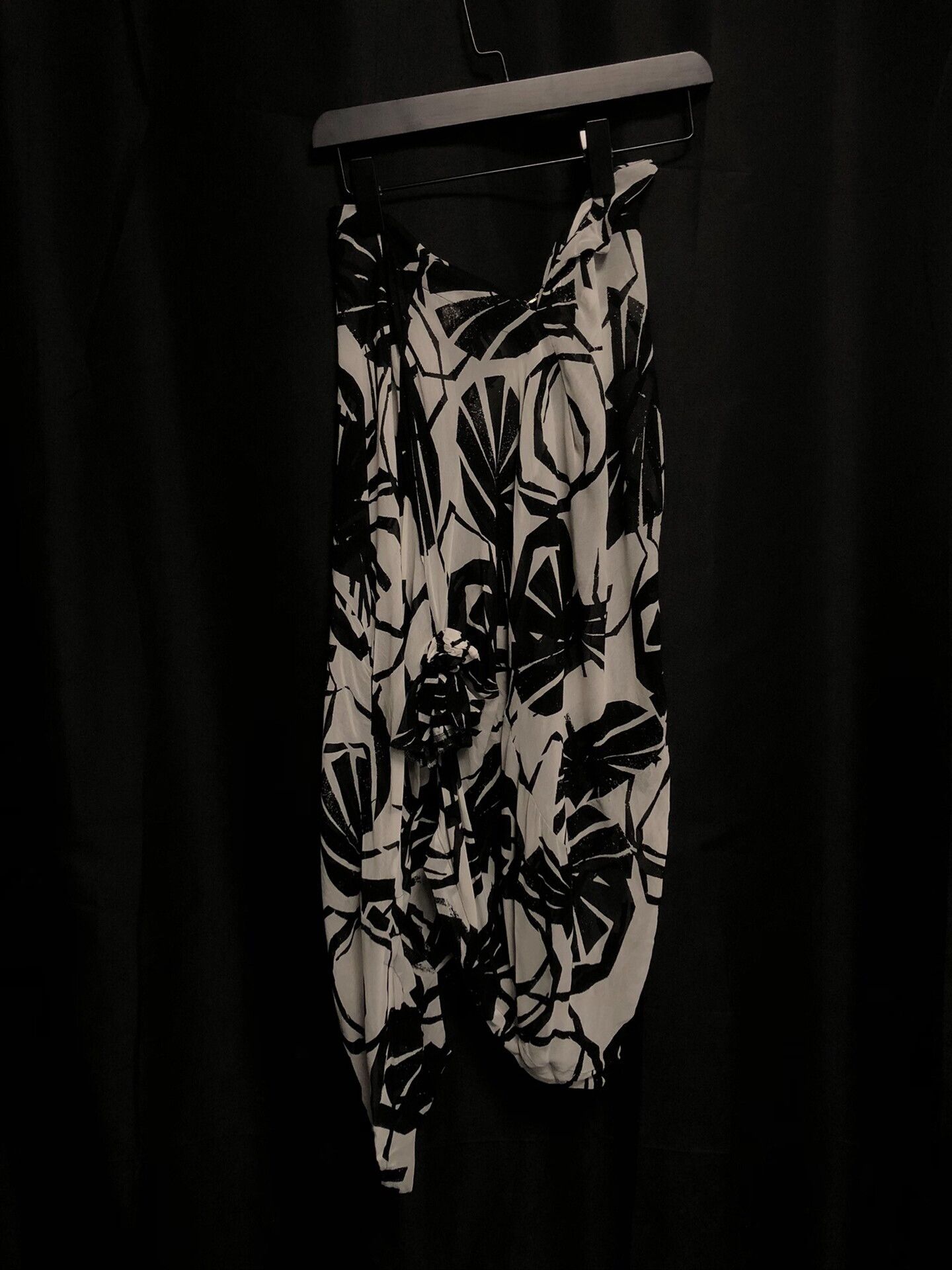 comme des garcons 80s floral transformation skirt