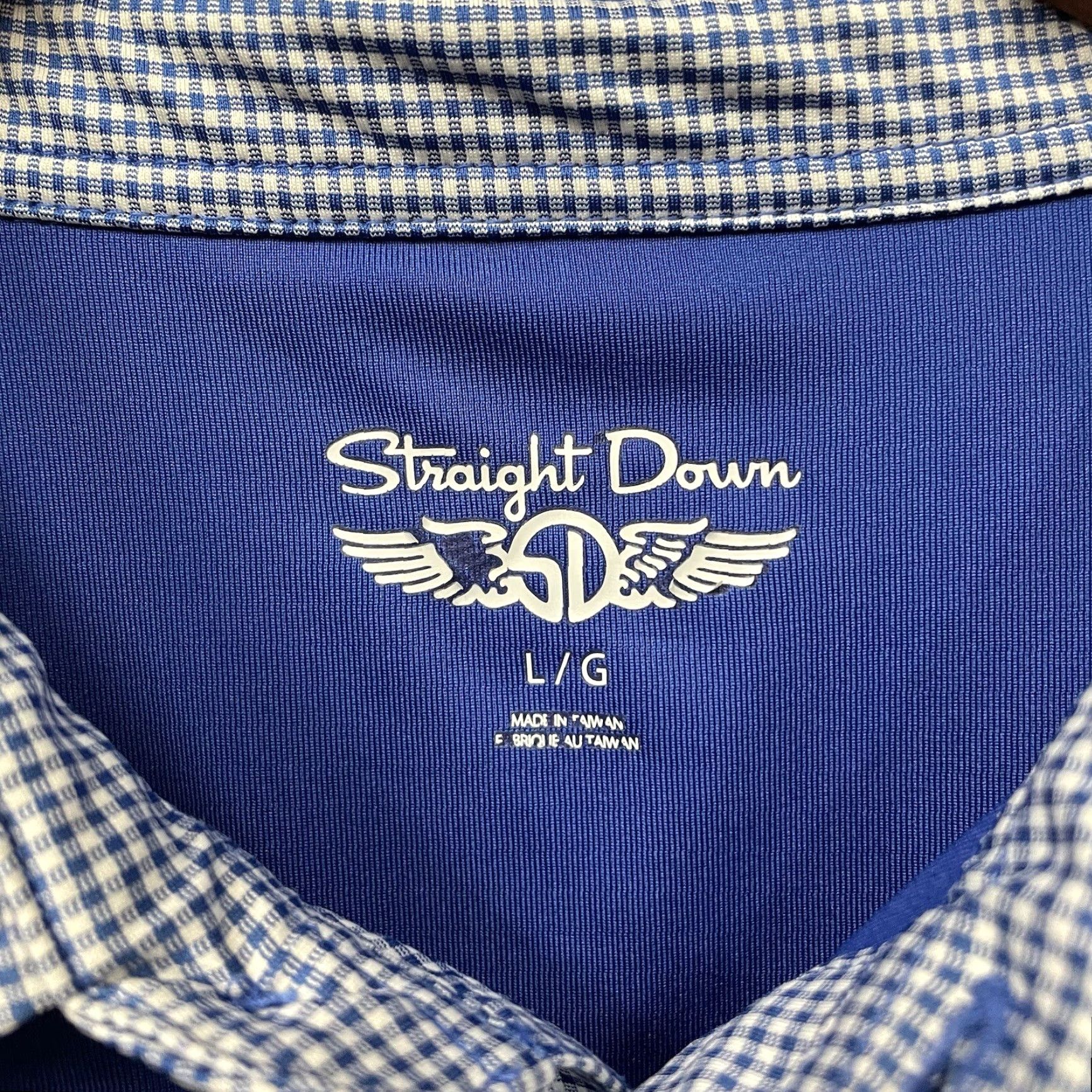 Vintage Straight Down Ravenna Blue Athletic Stretchy Polo Shirt Mens Size L Size US L / EU 52-54 / 3 - 4 Thumbnail