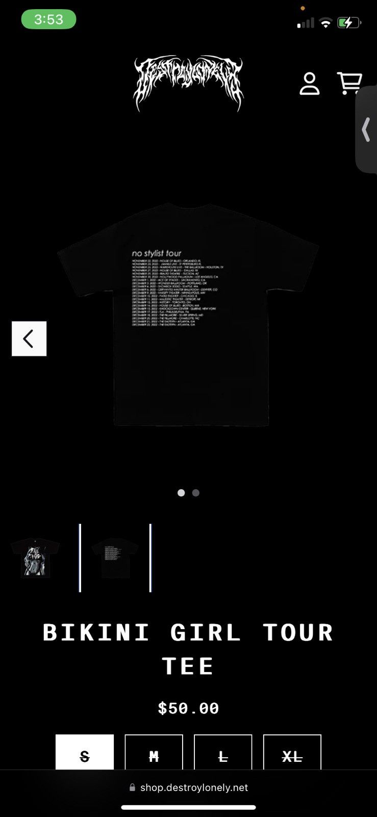 Other Destroy lonely merch Size US M / EU 48-50 / 2 - 1 Thumbnail