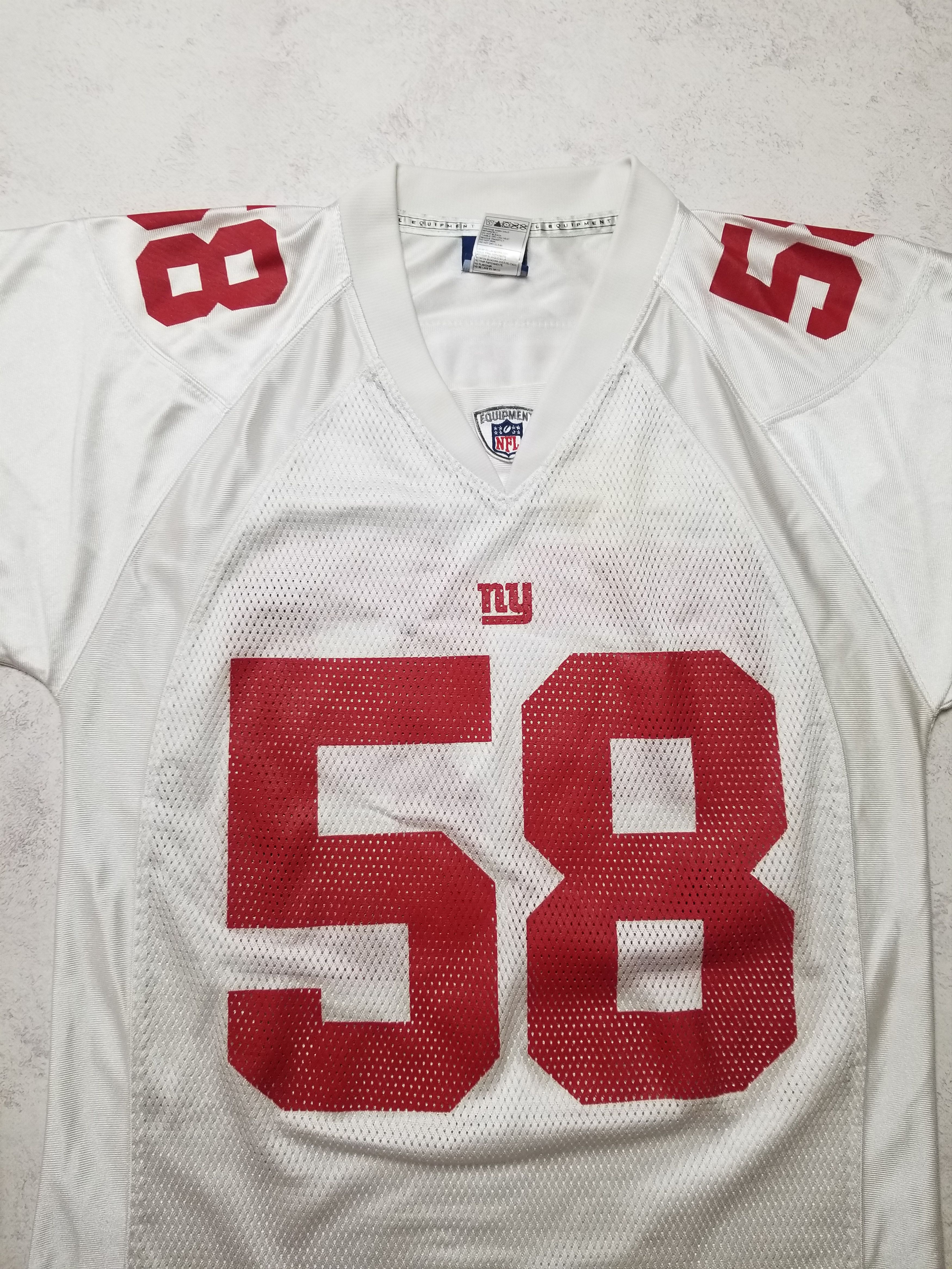 Reebok VTG REEBOK NFL EQUIPMENT NEW YORK GIANTS PIERCE #58 JERSEY Size US S / EU 44-46 / 1 - 13 Thumbnail