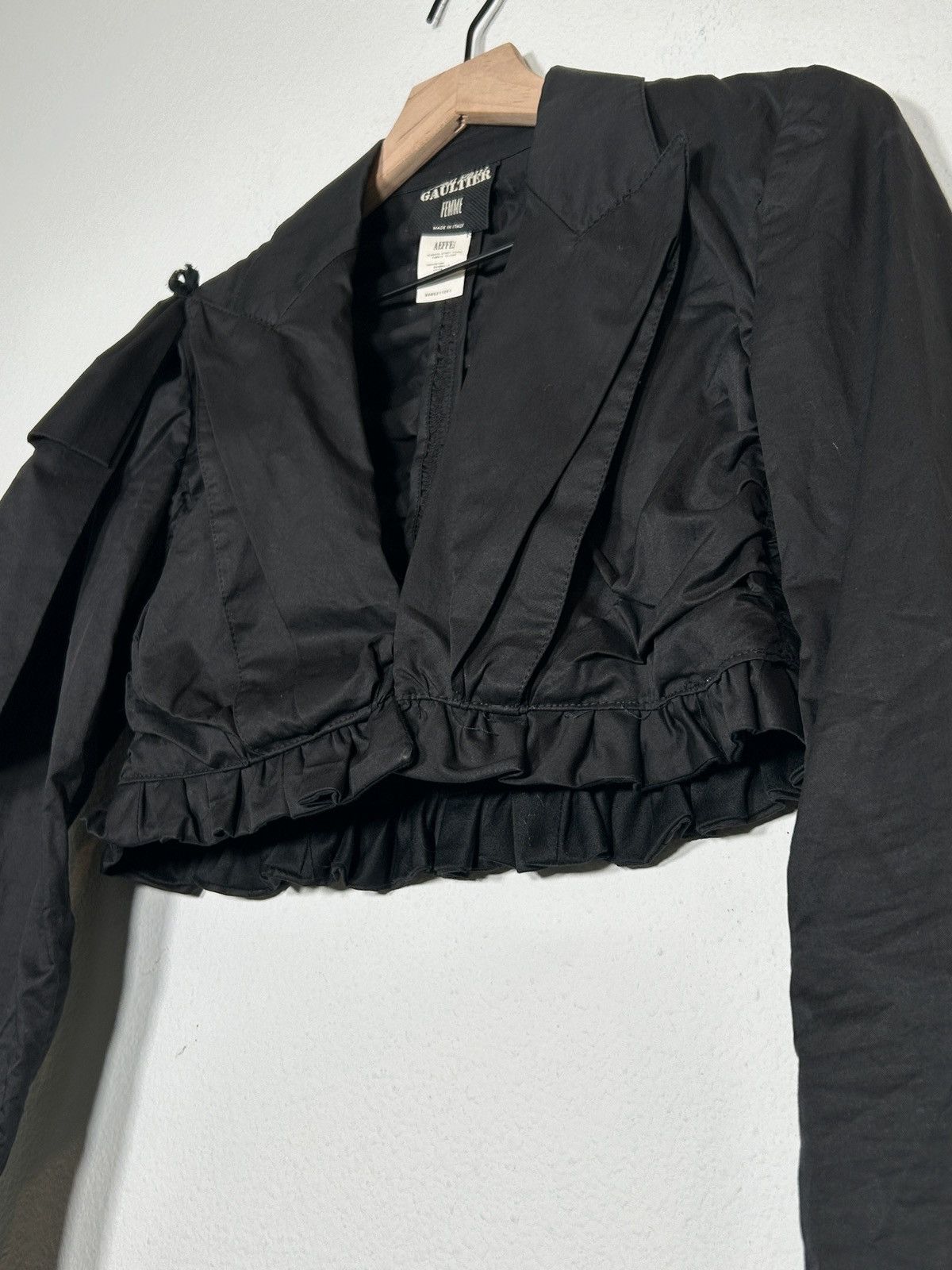 Jean Paul Gaultier 00’s Cropped Ruffle Bow Jacket Size S / US 4 / IT 40 - 2 Thumbnail