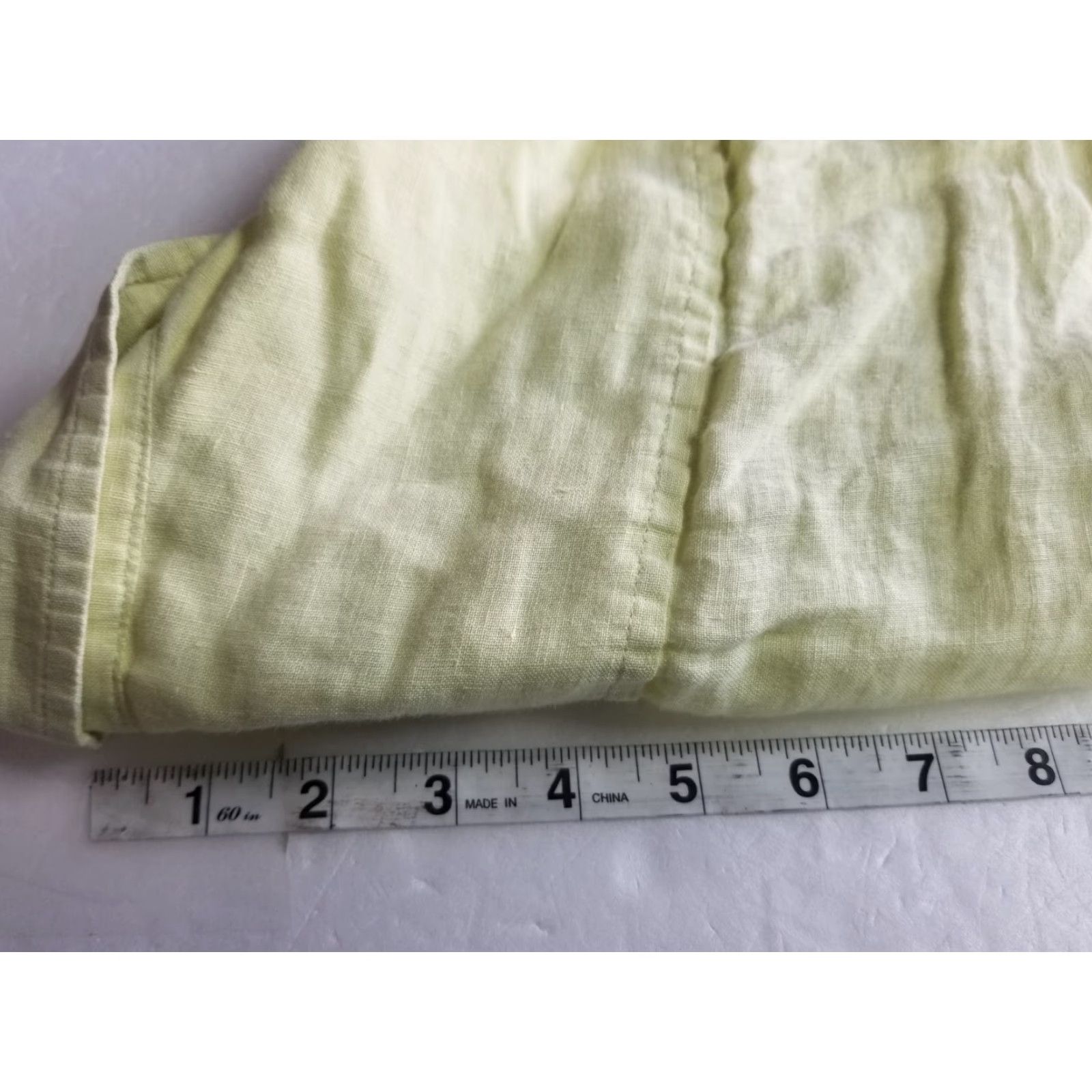 Vintage Chico's Shirt Button-Up Linen 100% Size 2 Large Yellow Womens Size L / US 10 / IT 46 - 5 Thumbnail