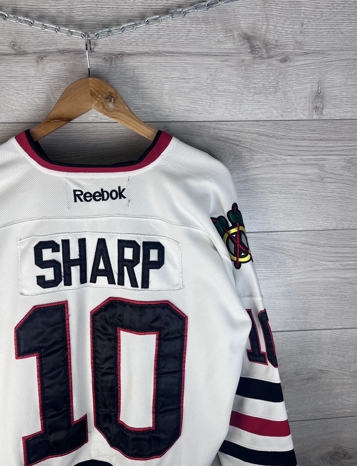Reebok REEBOK HOKEY JERSEY NHL PATRICK SHARP #10 CHICAGO BLACKHAWKS Size US L / EU 52-54 / 3 - 12 Thumbnail