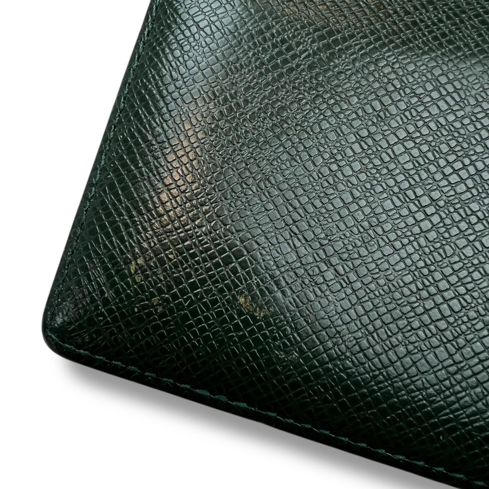Louis Vuitton Louis Vuitton Green Taiga Leather Bifold Wallet Size ONE SIZE - 5 Thumbnail