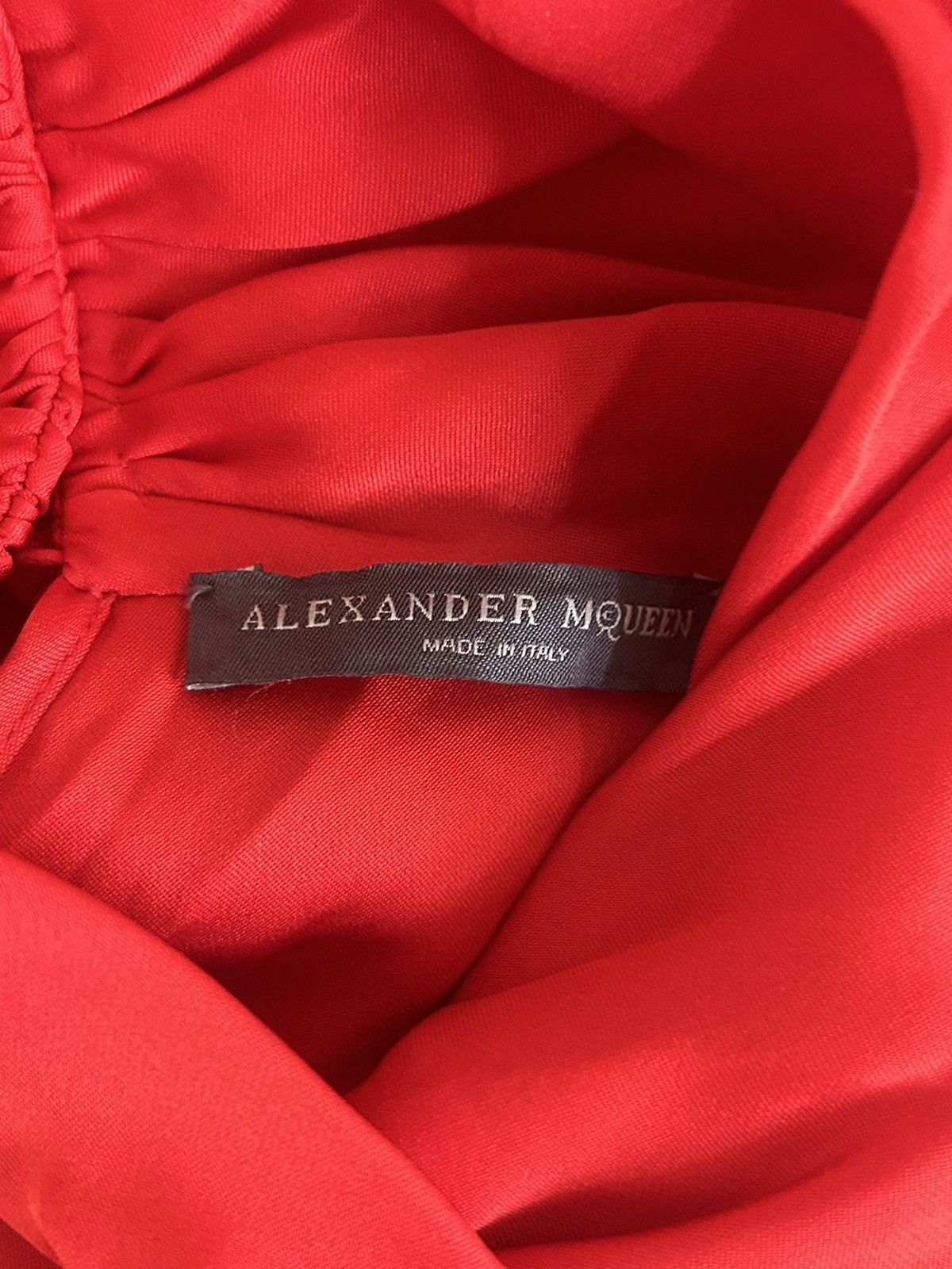 Alexander McQueen SS18 Satin Scalloped Drape Top Size M / US 6-8 / IT 42-44 - 7 Thumbnail