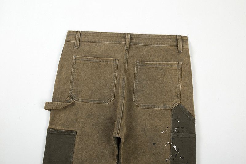 Jean × Vintage Y2K Painted Splash Ink Grunge Cargo Jeans Size US 36 / EU 52 - 10 Thumbnail