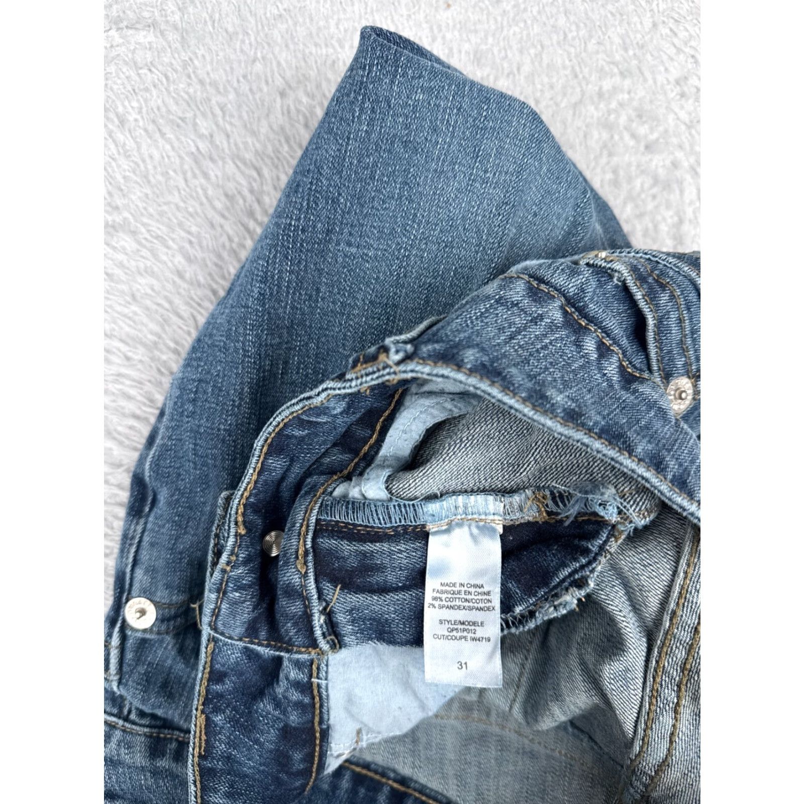Guess GUESS Womens Bootcut Jeans 31 Blue Denim Low Rise 32x33 Regular Stretch Size 24" / US 00 / IT 34 - 7 Thumbnail