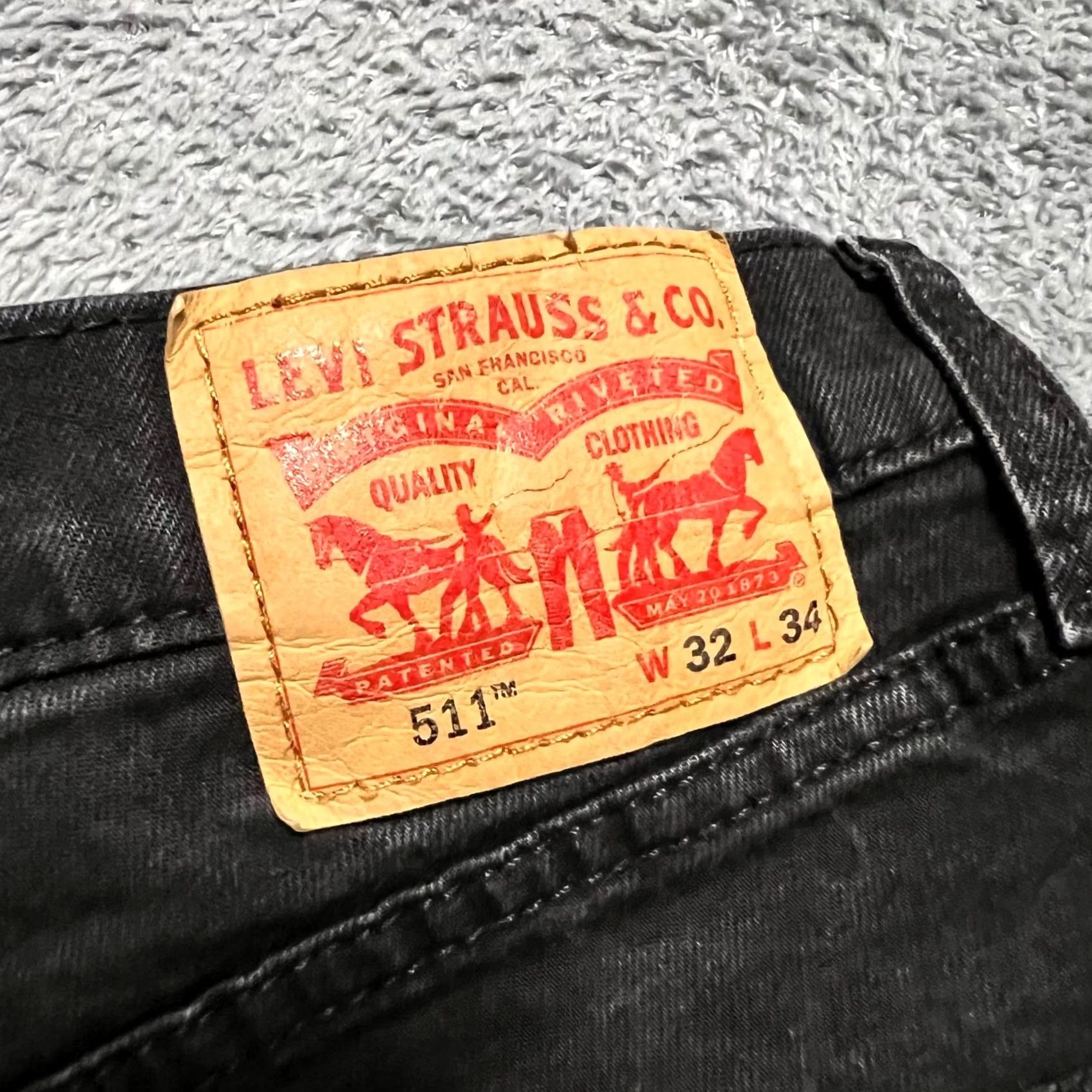 Levi's VINTAGE? No. Levi’s 511 Jeans Mens Slim Fit Black Distressed Ankle 32x32 Regular Men B? Size US 32 / EU 48 - 5 Thumbnail