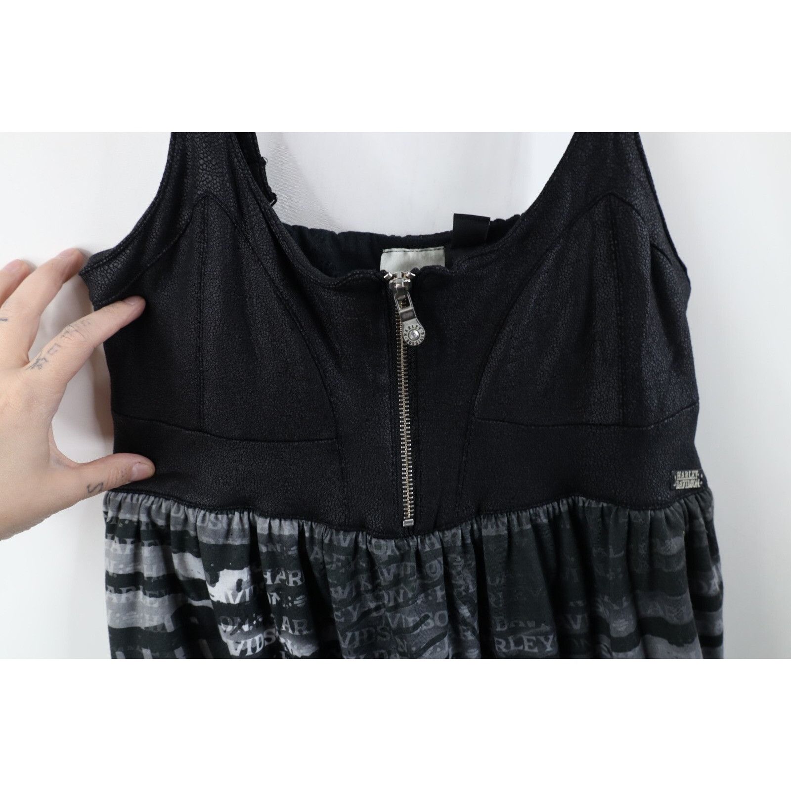 Harley Davidson × Vintage Deadstock Vintage Y2K Harley Davidson Rockabilly Dress Size L / US 10 / IT 46 - 5 Thumbnail