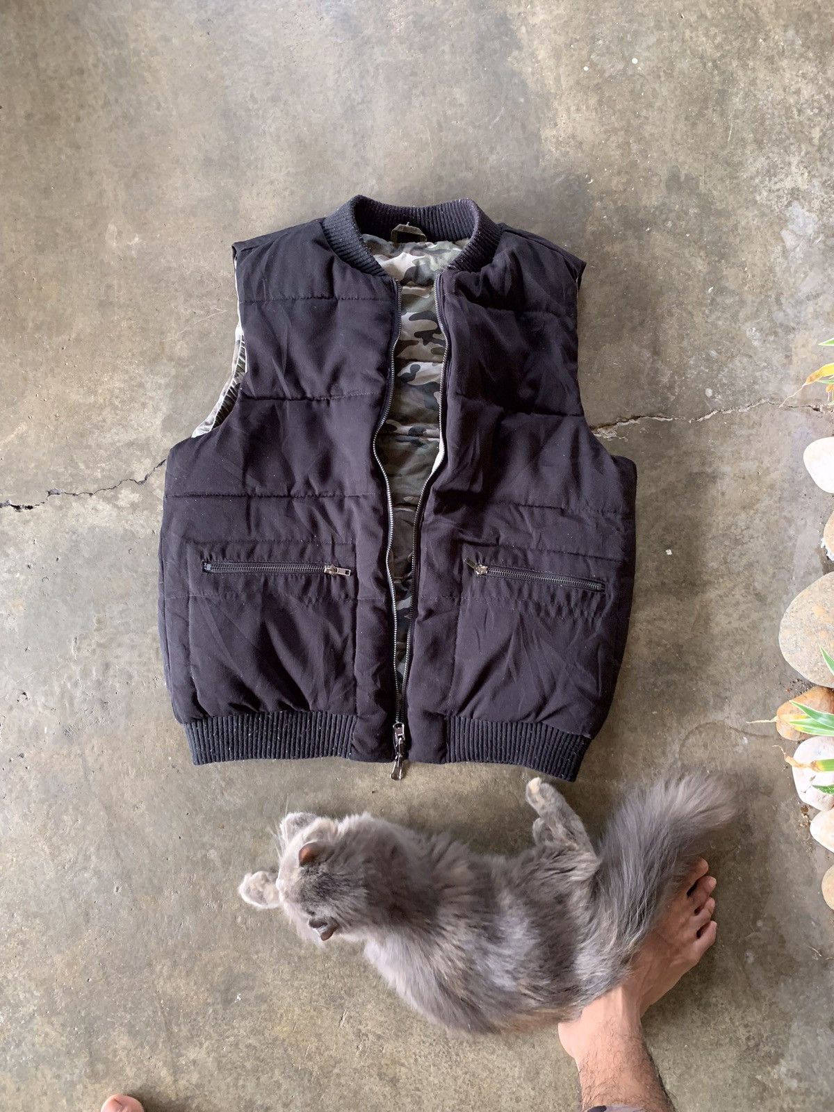 Japanese Brand × Vintage VTG Army Tactical Camou Reversible Down Puffer Vase Size US M / EU 48-50 / 2 - 8 Thumbnail