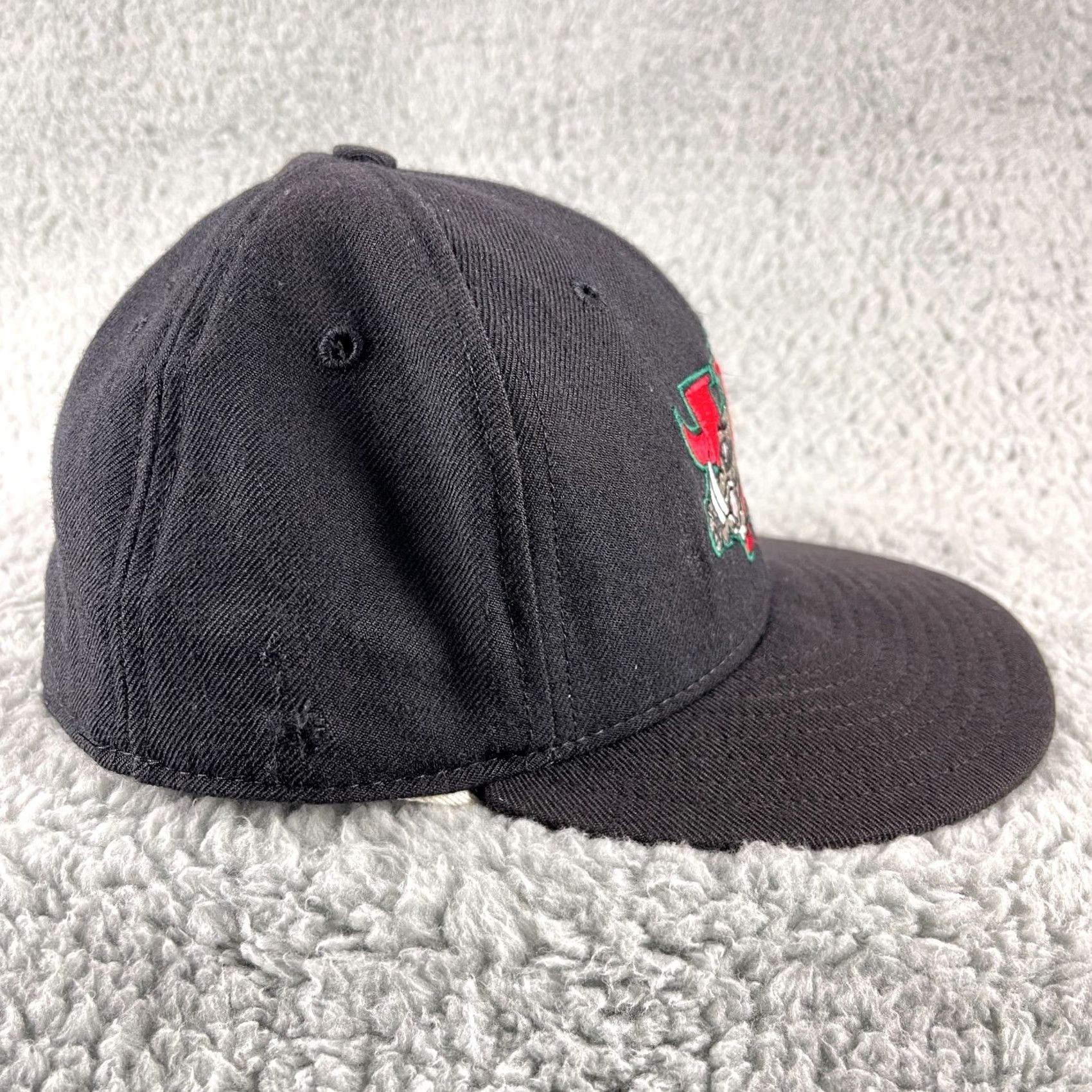 New Era Warthogs Hat Cap Size 7 Black Fitted Embroidered W Logo Wild Boar Baseball Style Mens Vintage New Era帽 Size ONE SIZE - 6 Thumbnail