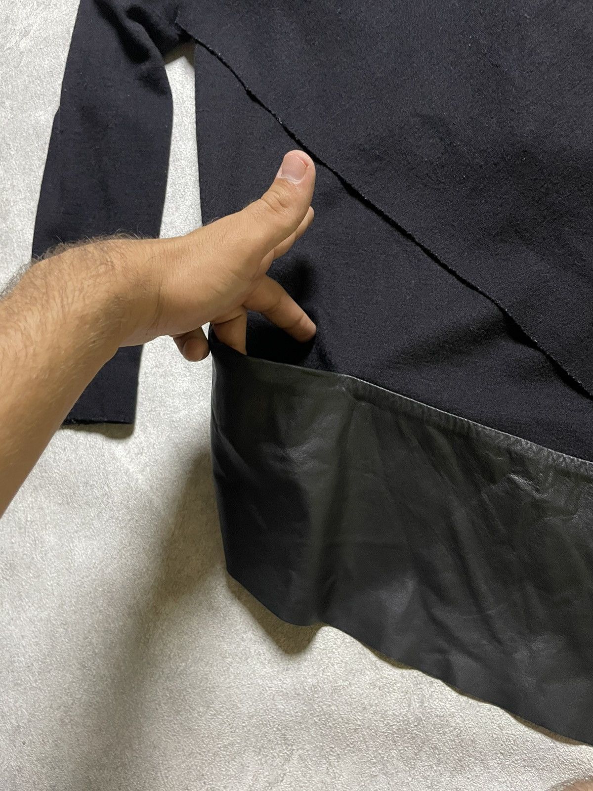 If Six Was Nine Skull (ANTEPRIMA) Rick Owens Black Linen Blazer Raw Edge Cut Size US M / EU 48-50 / 2 - 4 Thumbnail