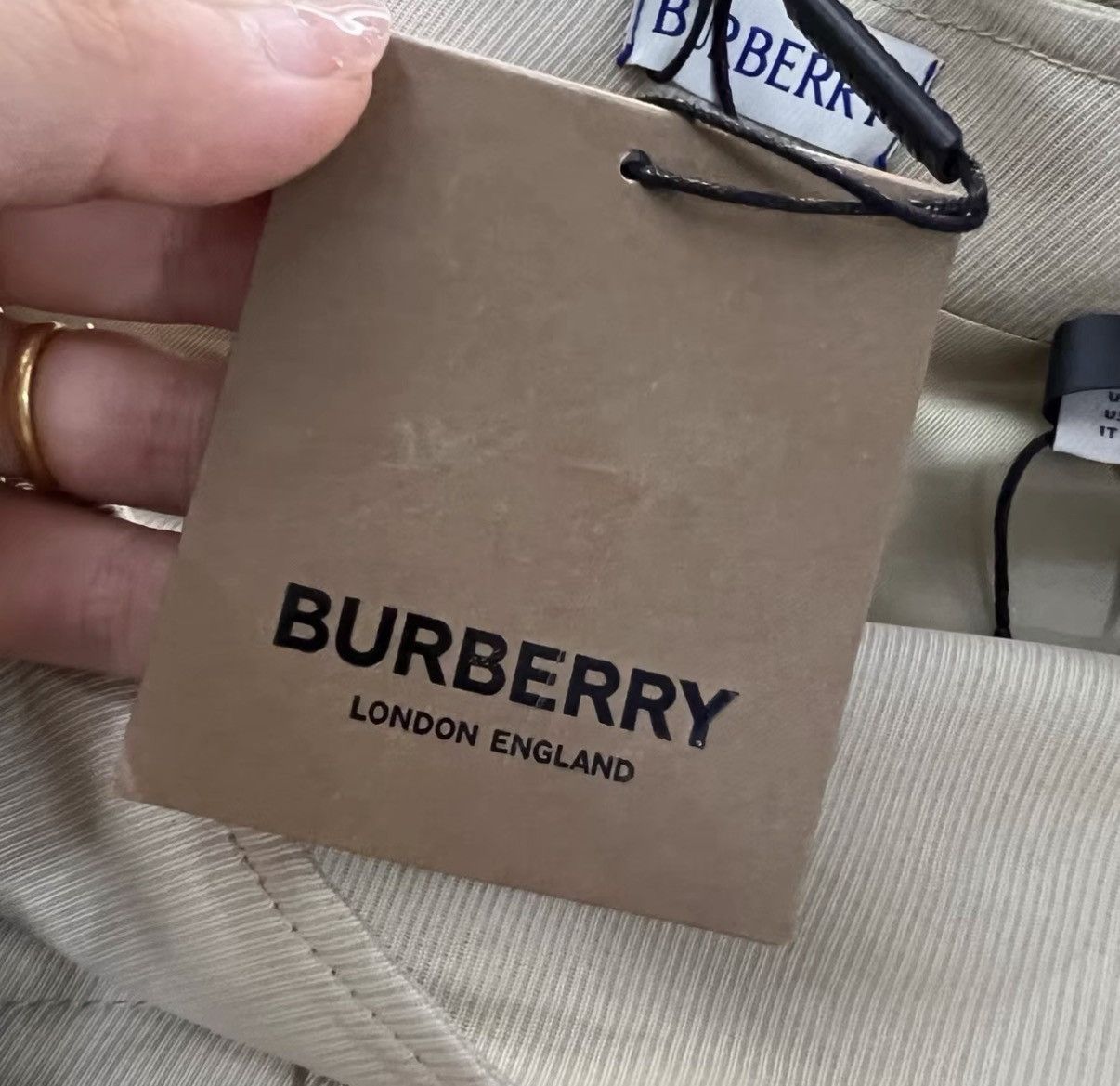 Burberry Burberry Beige Belted Mini Skirt J41 Size 25" / US 0 / IT 36 - 4 Thumbnail