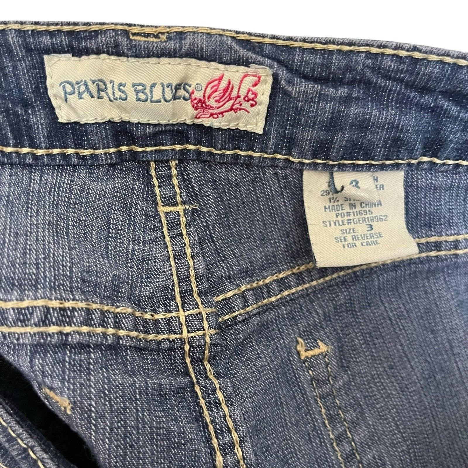 Vintage Paris Blues Vintage 90s Y2K Bermuda Denim Jean Shorts Size 3 Size 29" - 6 Thumbnail