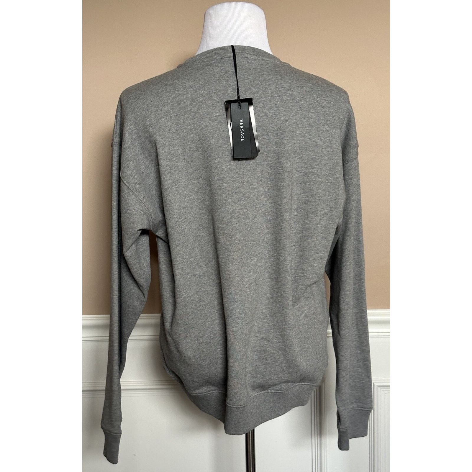 Versace Versace Embroidered Men's Sweatshirt Fleece Gray XS 1014426 Size US XS / EU 42 / 0 - 5 Thumbnail