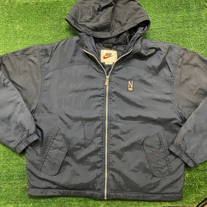 Nike Vintage 90s Nike Quilt Lined Essential Baggy Rain Jacket Grailed