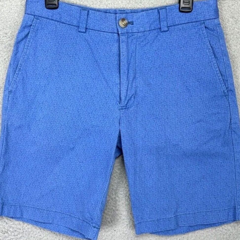 Vineyard Vines Vineyard Vines Shorts Mens 30 Blue Star Fish Print Stretch Performance Tech Logo Khakis Casual Outdoor Flat Front Regular Waist 30 Blue Mens Size US 30 / EU 46 - 2 Thumbnail