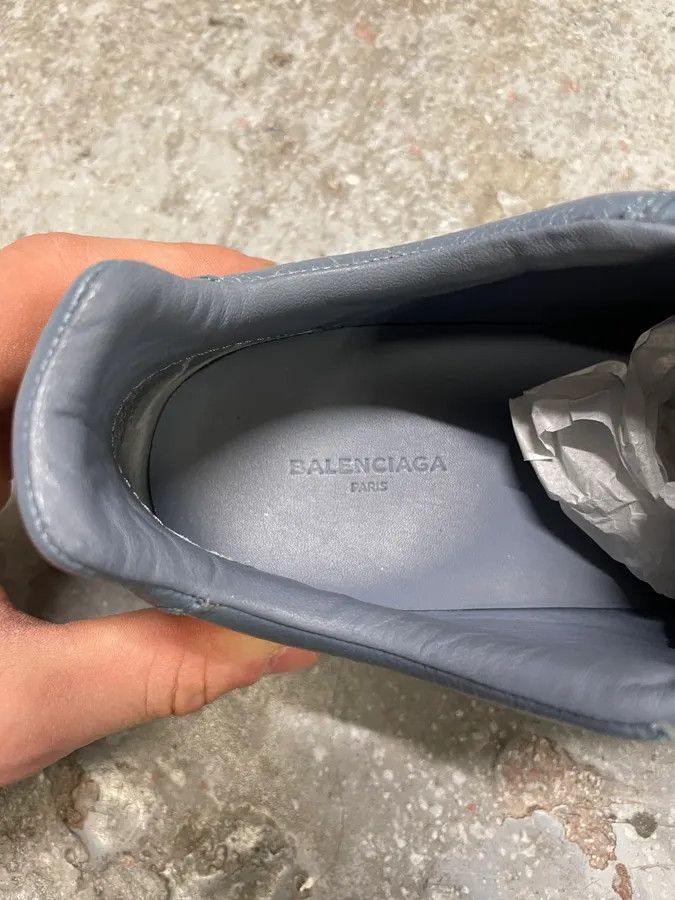 Balenciaga Arena Baby Blue Low Leather Shoes