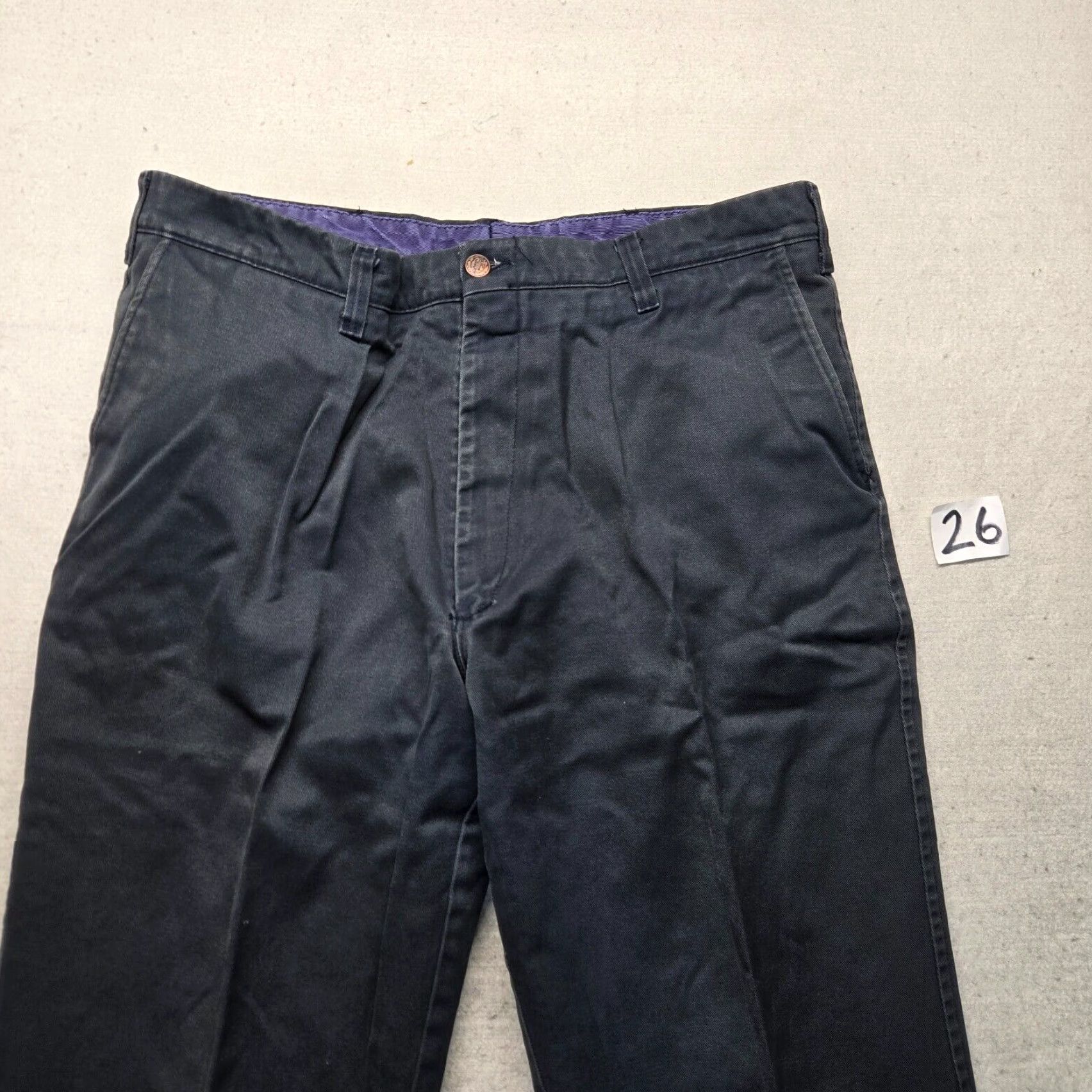 Vintage VINTAGE Topps Navy Blue Work Pants Adult Men's 36x30 Safety Fire Resistant Chino Split Leg Size US 36 / EU 52 - 2 Thumbnail