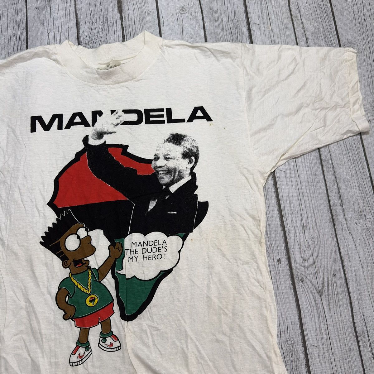 The Simpsons × Vintage Vintage Bart Simpson Nelson Mandela tee Size US L / EU 52-54 / 3 - 3 Thumbnail