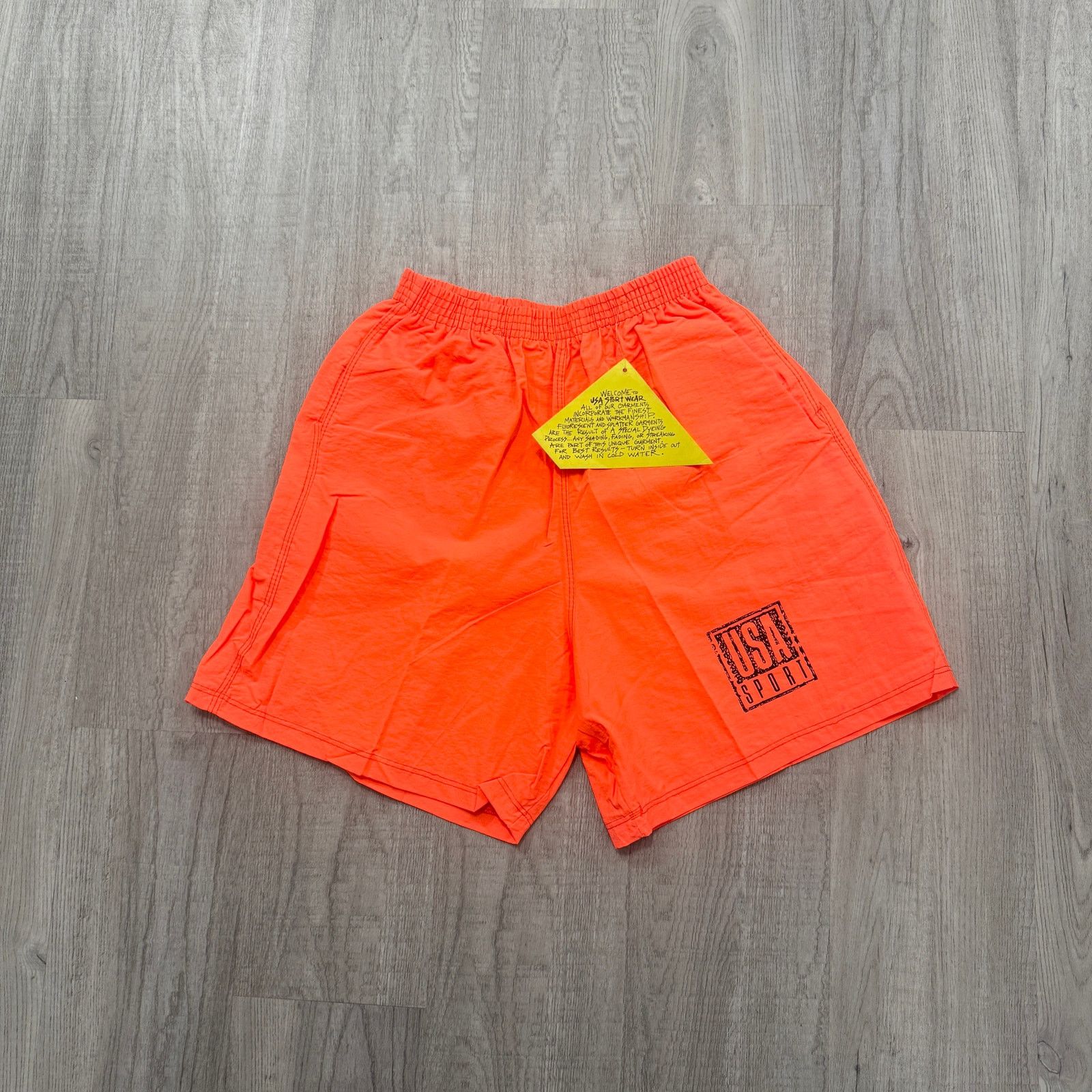 Vintage NEW Vintage USA Sport Surf Shorts Mens Medium Orange 80s Size US 26 / EU 42 - 1 Thumbnail