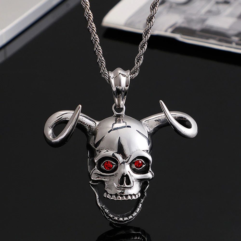 Jewelry Gothic Claw Satan Skull Pendant Necklace Size ONE SIZE - 3 Thumbnail