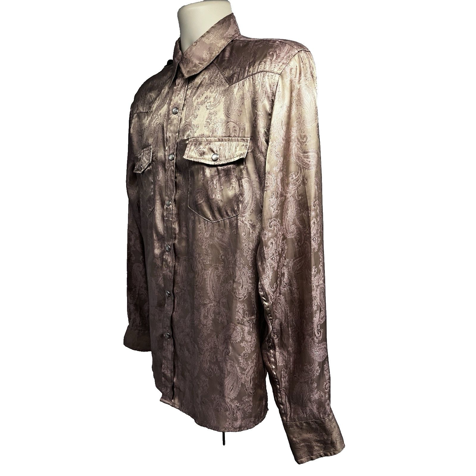 Vintage Vintage Paisley Western Pearl Snap Shirt Mens Medium USA Size US M / EU 48-50 / 2 - 3 Thumbnail