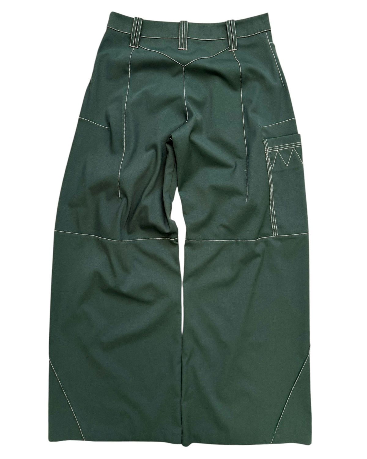 Kiko Kostadinov SS23 Angled Baggy Green Trouser Pant Size 27" / US 4 / IT 40 - 6 Thumbnail