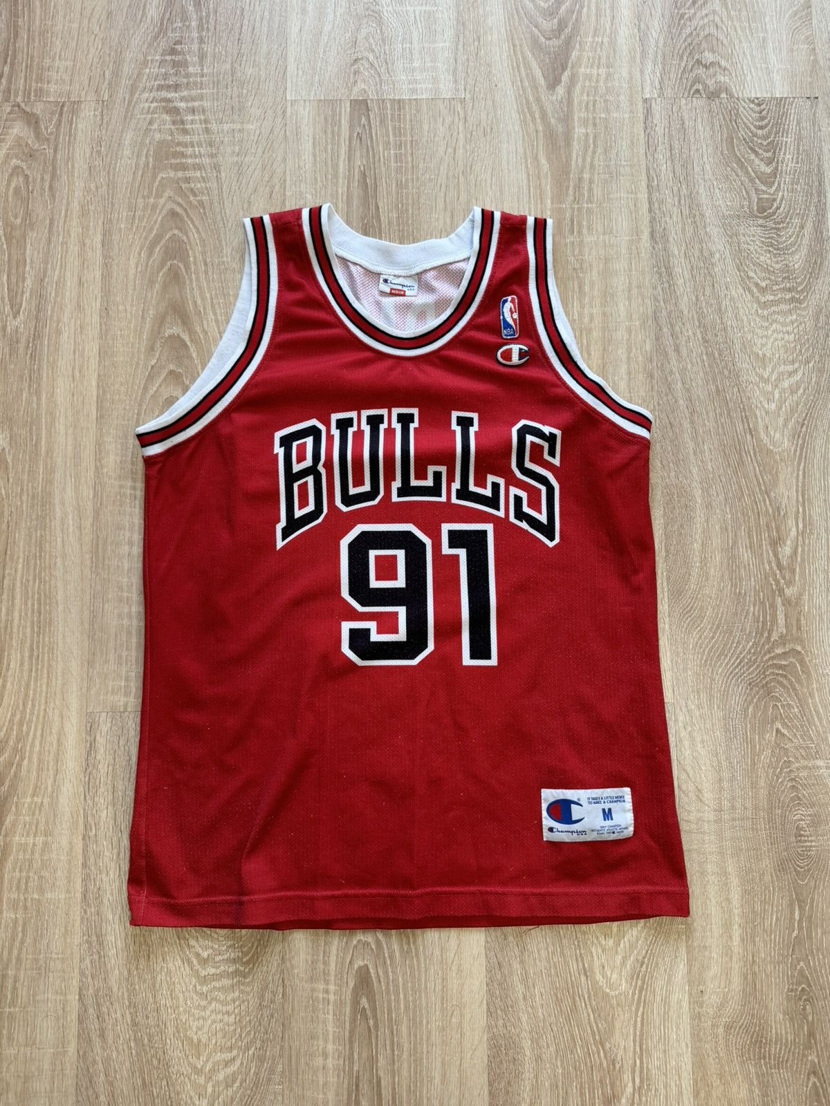 Champion × NBA × Vintage Champion NBA Chicago bulls 91 RODMAN vintage Size US M / EU 48-50 / 2 - 1 Thumbnail