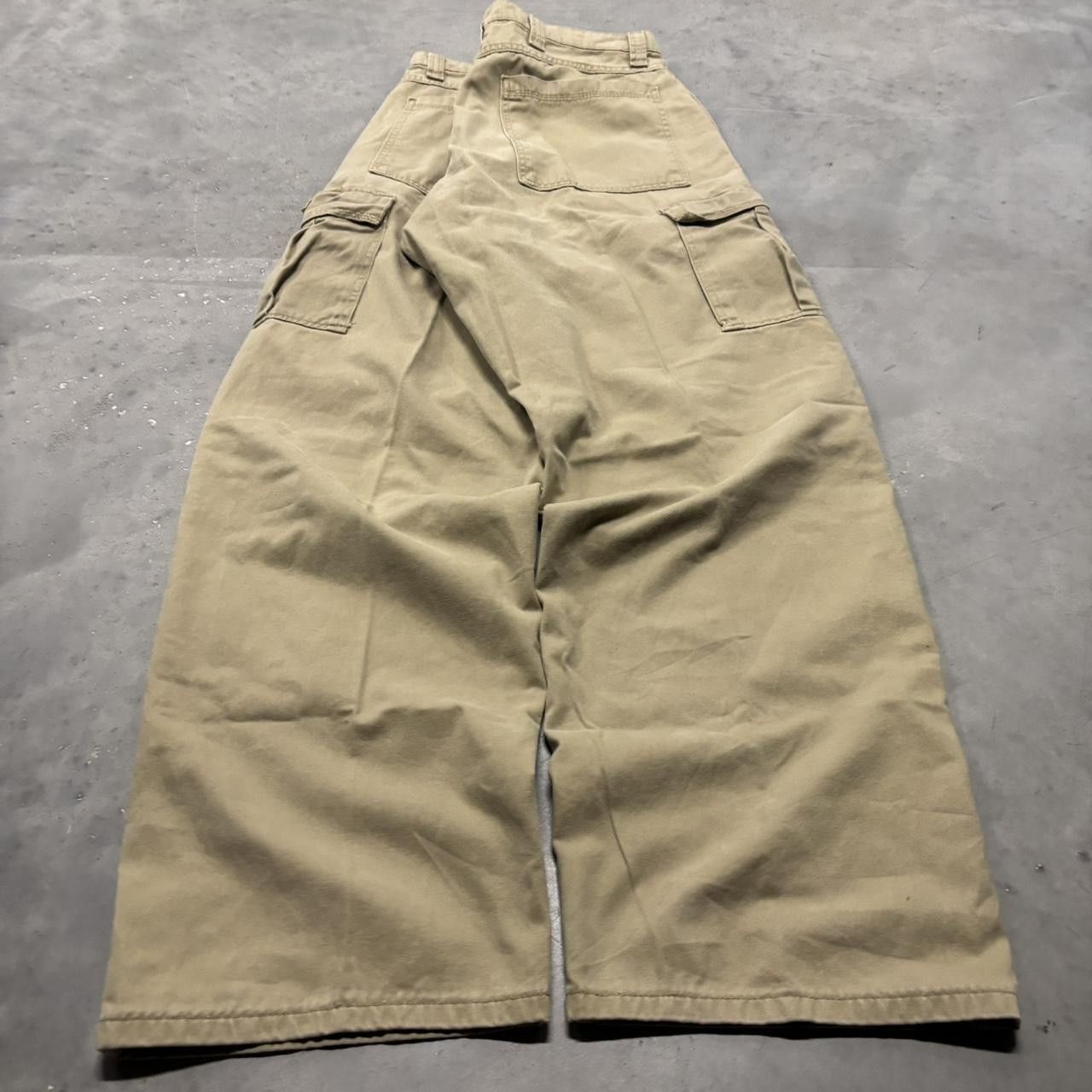 Japanese Brand × Vintage Crazy Vintage Y2K/2000s Baggy Khaki Streetwear Skater Style Cargo Pants! Size US 36 / EU 52 - 4 Thumbnail