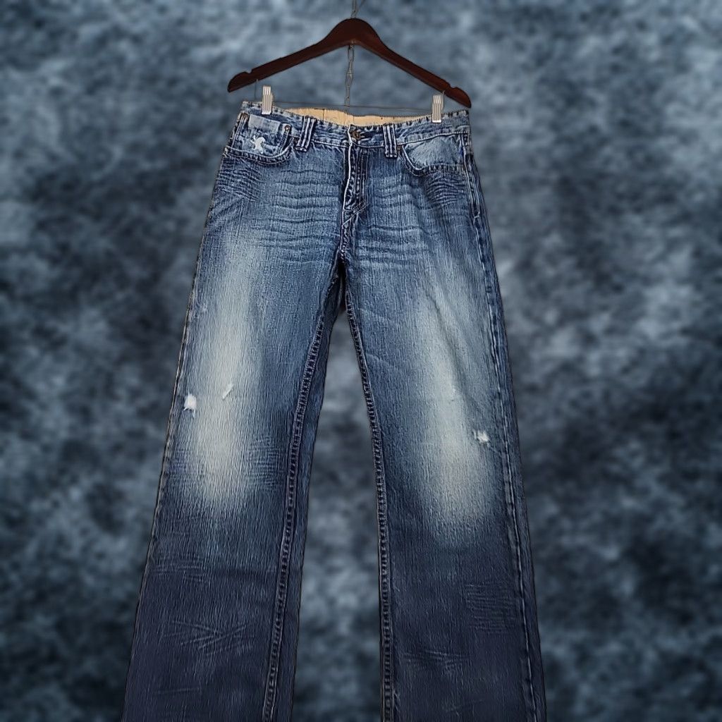 Vintage King of Prides Jeans Boot Cut 33x30 Vintage Regular Rise Washed Blue 100% Cotton Men’s Size US 33 - 1 Thumbnail