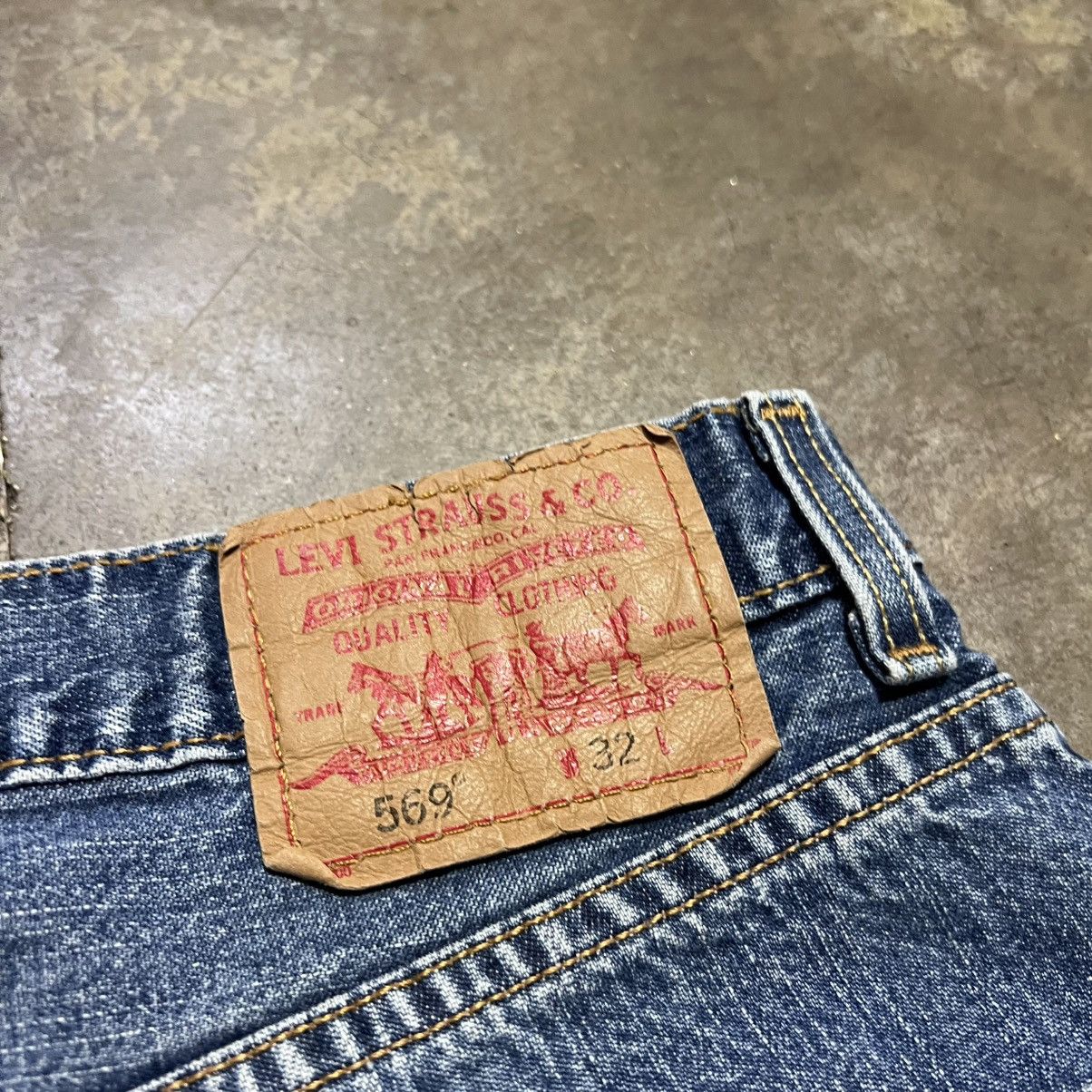 Levi's Vintage 90s Levis 569 Baggy Denim Shorts Loose Fit Skater Size US 32 / EU 48 - 8 Thumbnail