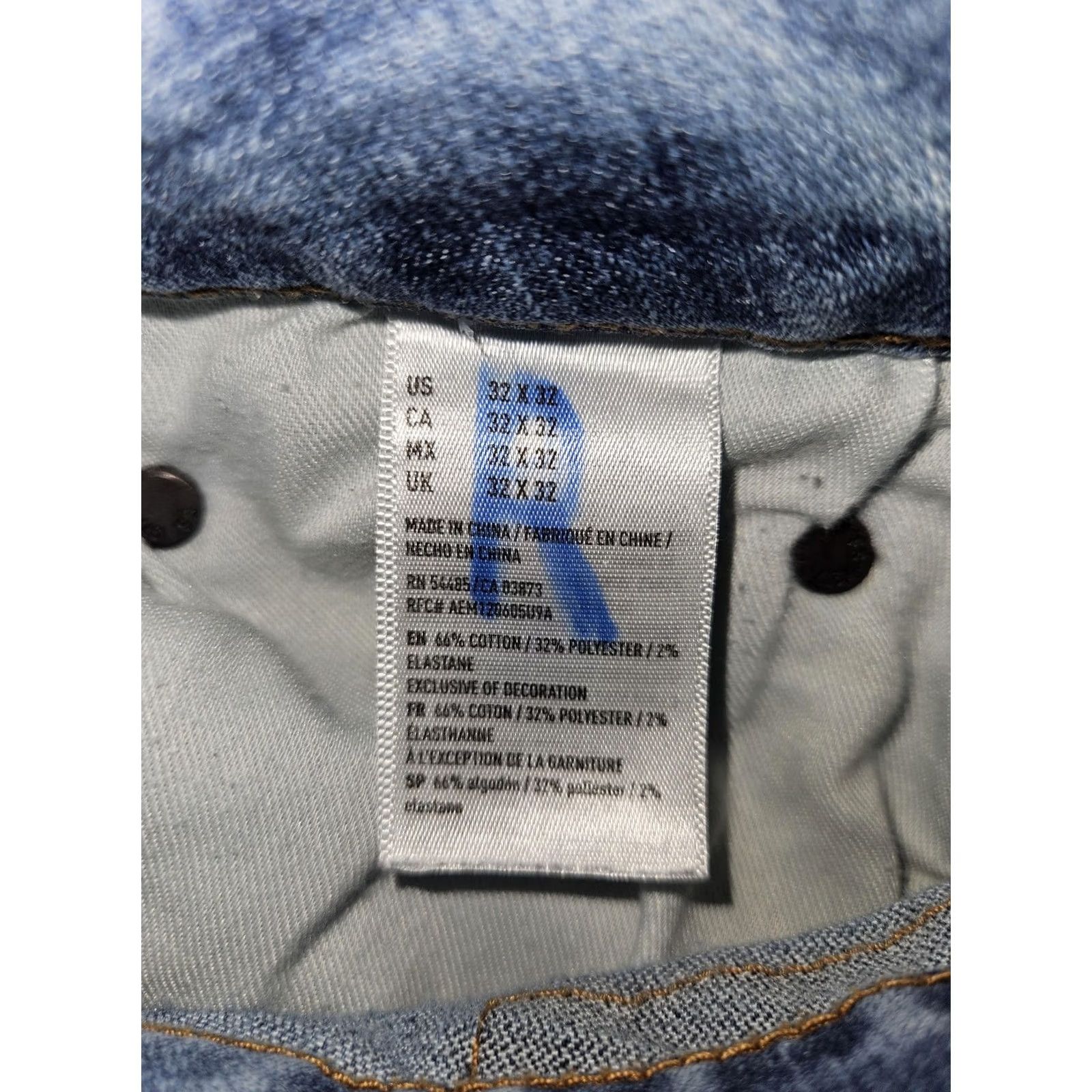 Vintage American Eagle Jeans Mens 32x32 Slim Straight Distressed Extreme Flex Denim Pant Size US 32 / EU 48 - 4 Thumbnail