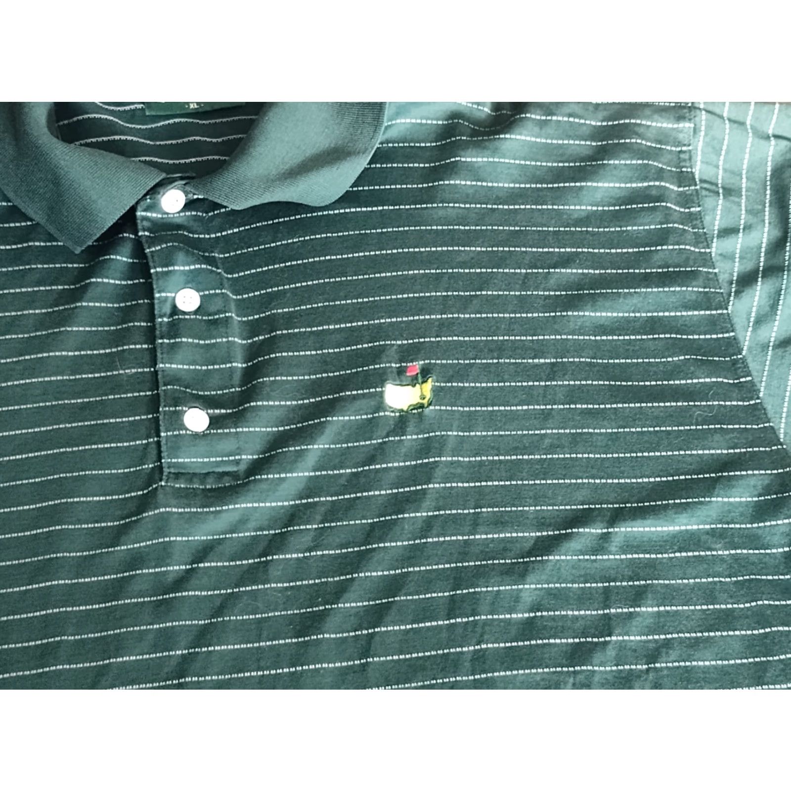 Vintage VINTAGE Amen Corner Masters Golf Polo Shirt Men XL Green Striped Short Sleeve Button-Up Casual Size US XL / EU 56 / 4 - 3 Thumbnail