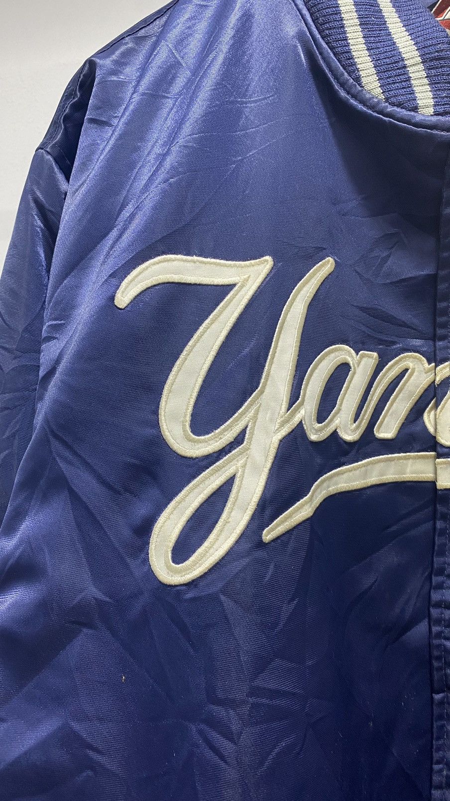 MLB New York Yankees Satin Baseball Bomber Jacket Size US XL / EU 56 / 4 - 4 Thumbnail